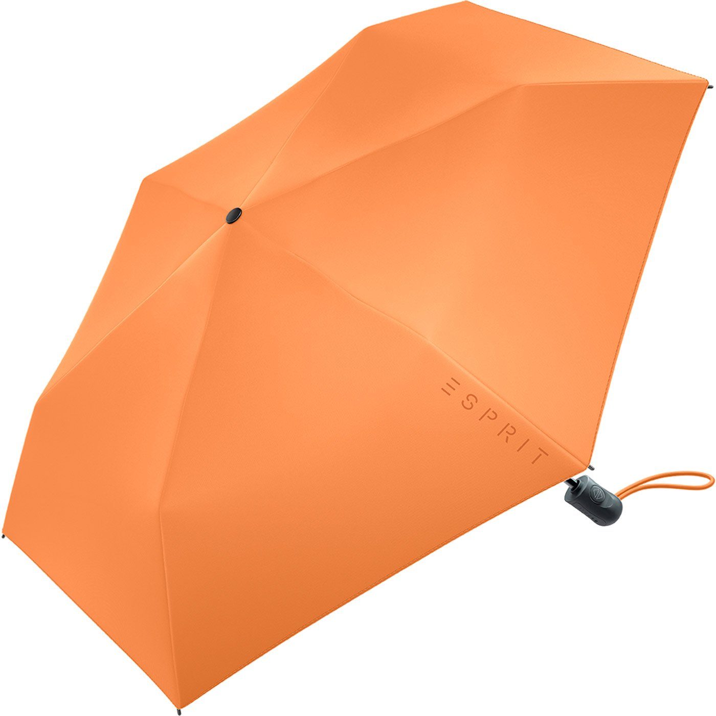 orange 2023, Slimline neuen Esprit leicht in Taschenregenschirm den Easymatic Trendfarben FJ stabil, Automatik Auf-Zu Damen und