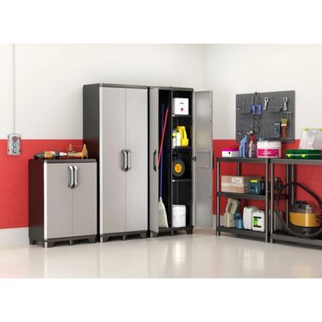 Keter Fächerschrank Lagerschrank mit Regalböden Gear Schwarz und Grau 182 cm (1-St)