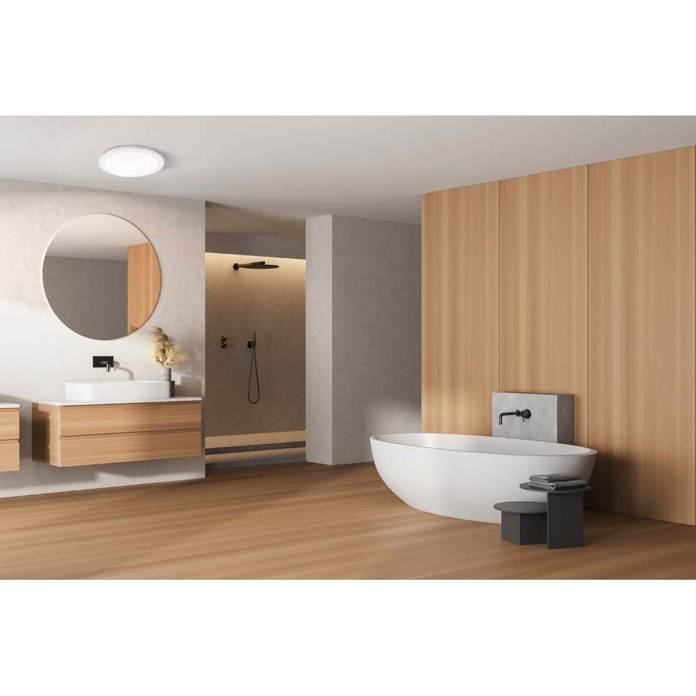 FISCHER & HONSEL LED Deckenleuchte, LED-Leuchtmittel fest verbaut, Warmweiß, Badezimmerleuchte Deckenlampe dimmbar LED 3 Stufen Wohnzimmerleuchte
