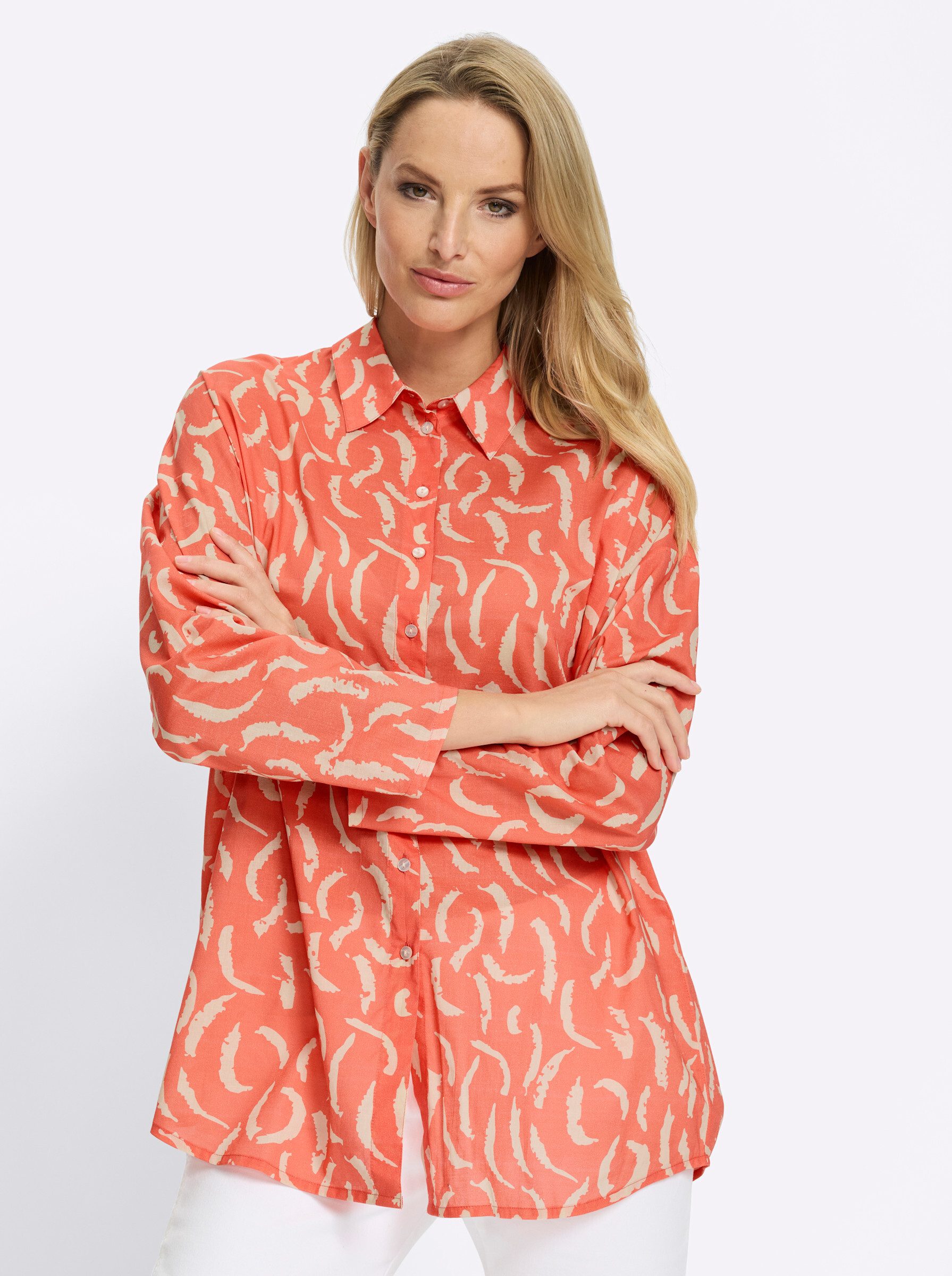 heine Klassische Bluse Druckbluse Langarm