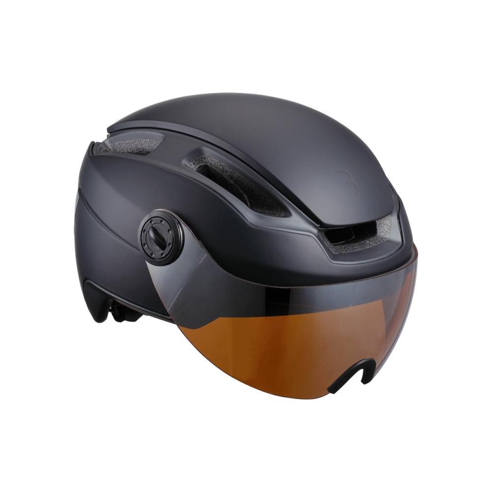 BBB Fahrradhelm BBB Helm Indra faceshield smoke mirror lens M matt schwarz