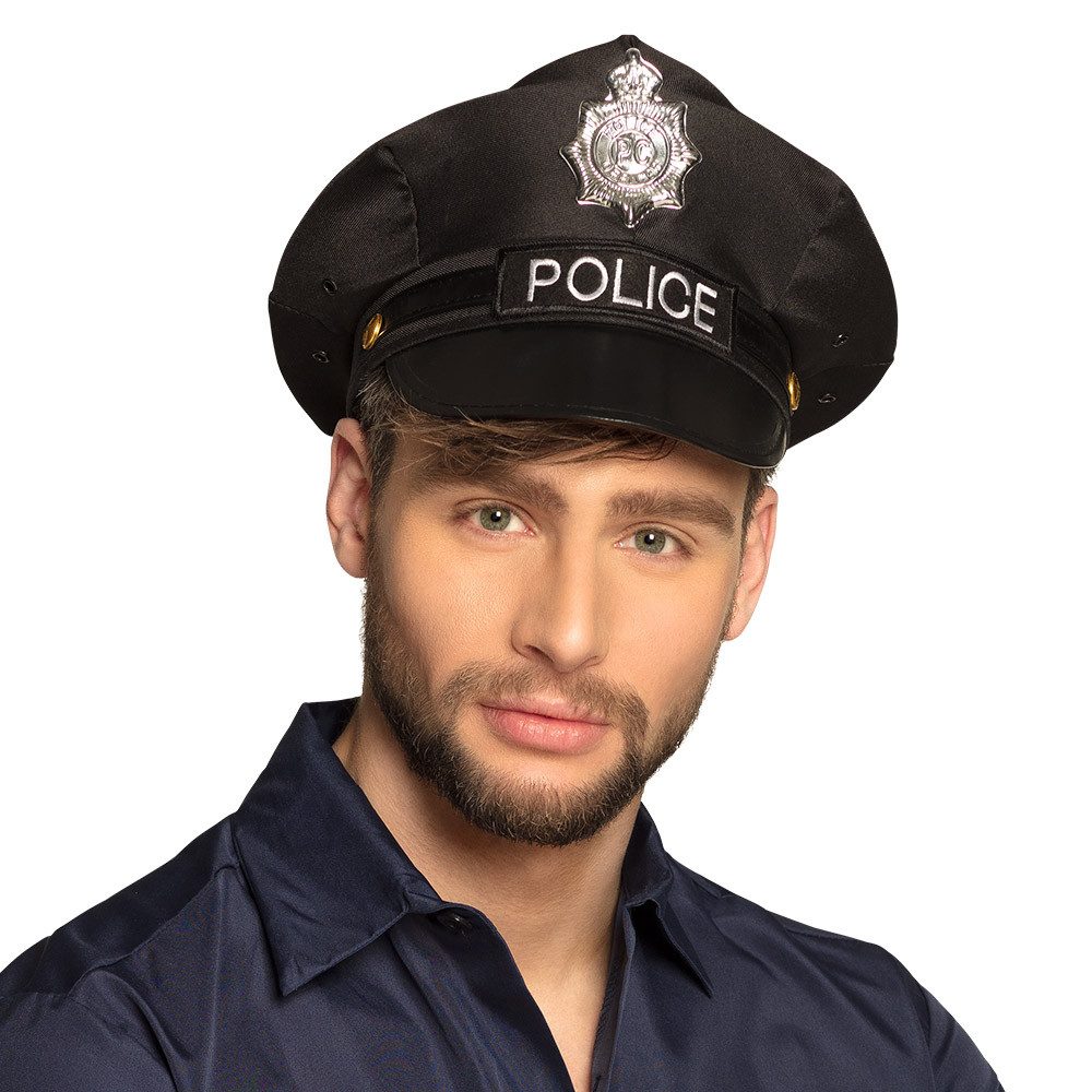 Kostüm Polizei Mütze Special Police, Schwarz