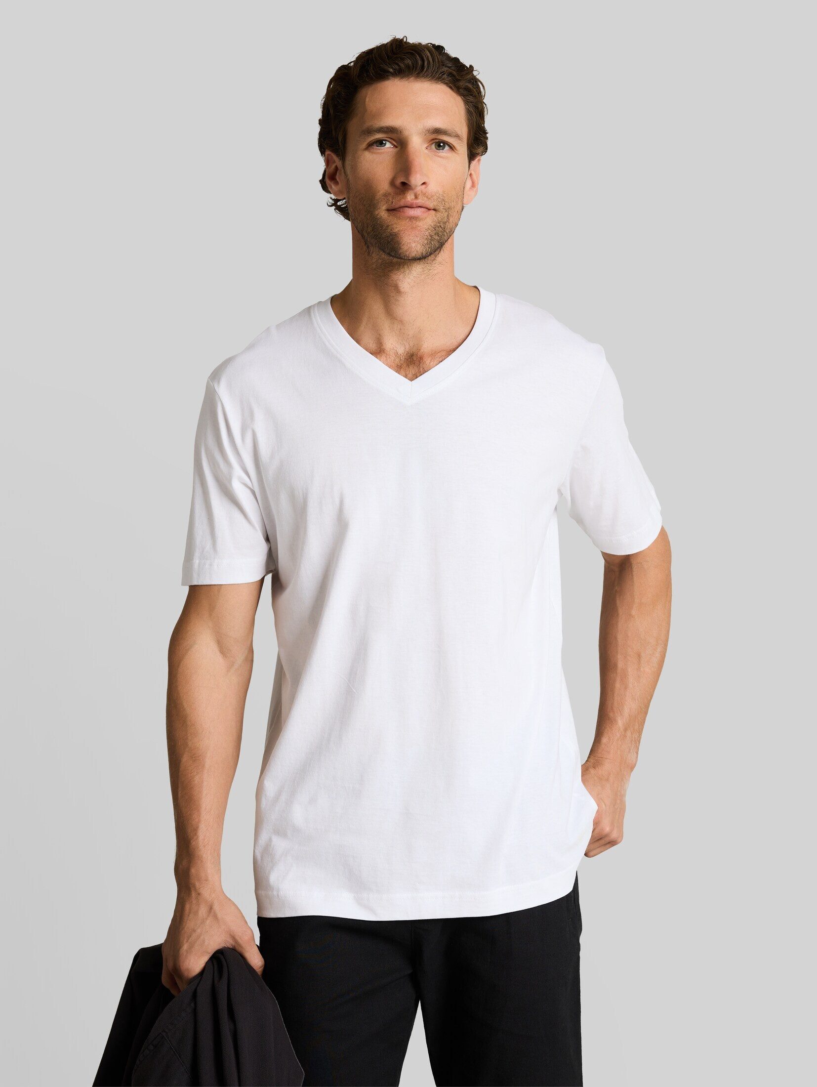 TOM TAILOR T-Shirt T-Shirt (im 2er Pack) T-Shirts mit V-Ausschnitt im 2er-Pack