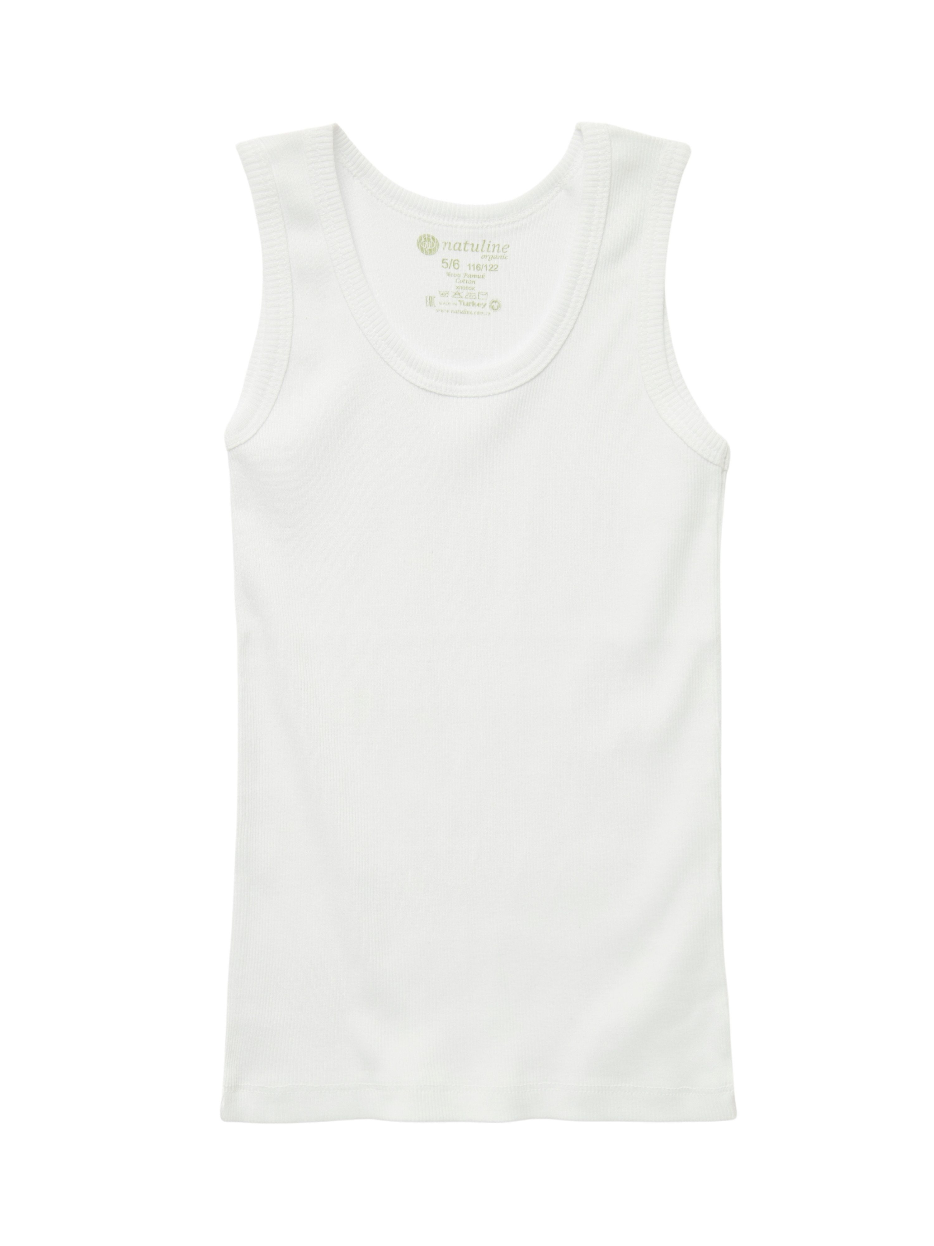 natuline Unterhemd 3er-Pack für Kinder Jungen Weiß Ripp 100% Baumwolle (Set, 3-St., 3er-Pack) Achselshirt aus reiner Baumwolle mit gerippter Textilstruktur