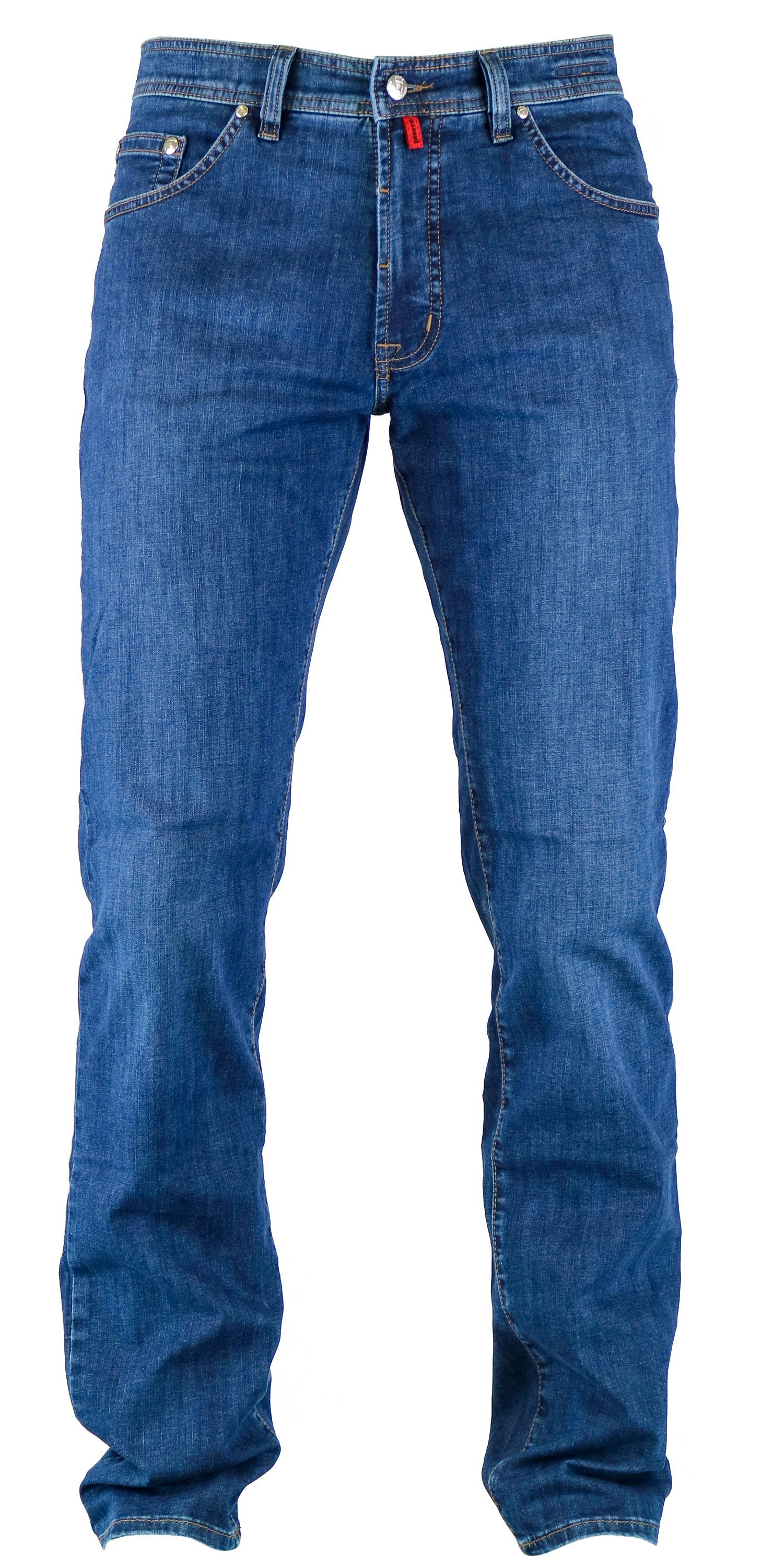Herren Jeans Pierre Cardin 5-Pocket-Jeans PIERRE CARDIN DEAUVILLE mid blue vintage premium