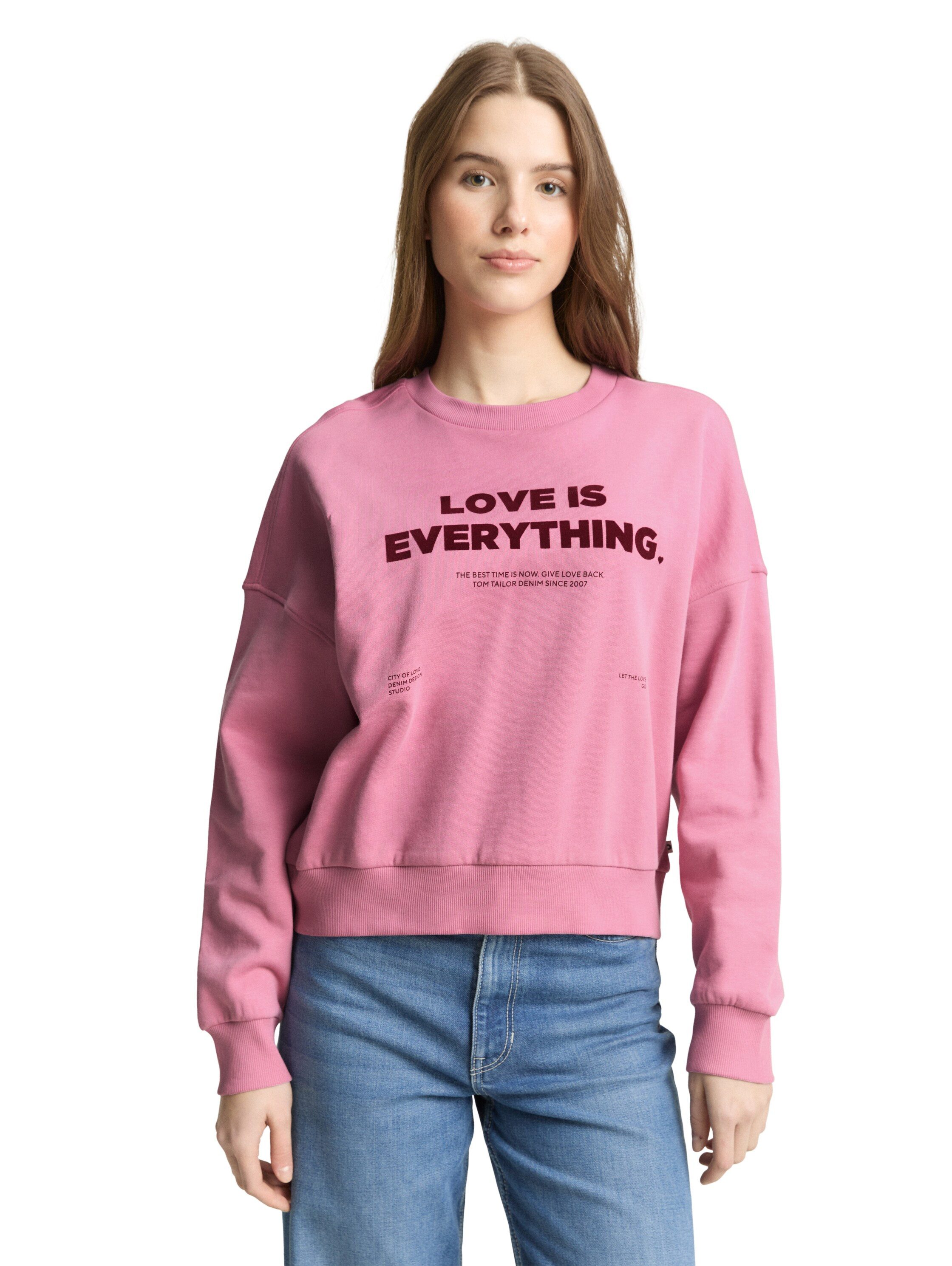 TOM TAILOR Denim Sweatshirt aus weicher Baumwolle