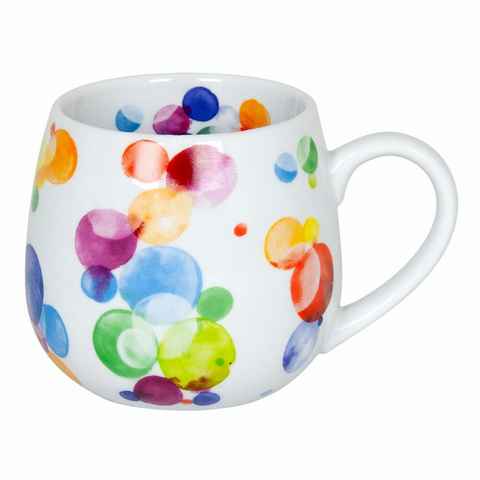 Könitz Becher Colourful Cast Bubbles Kuschelbecher 420 ml, Porzellan