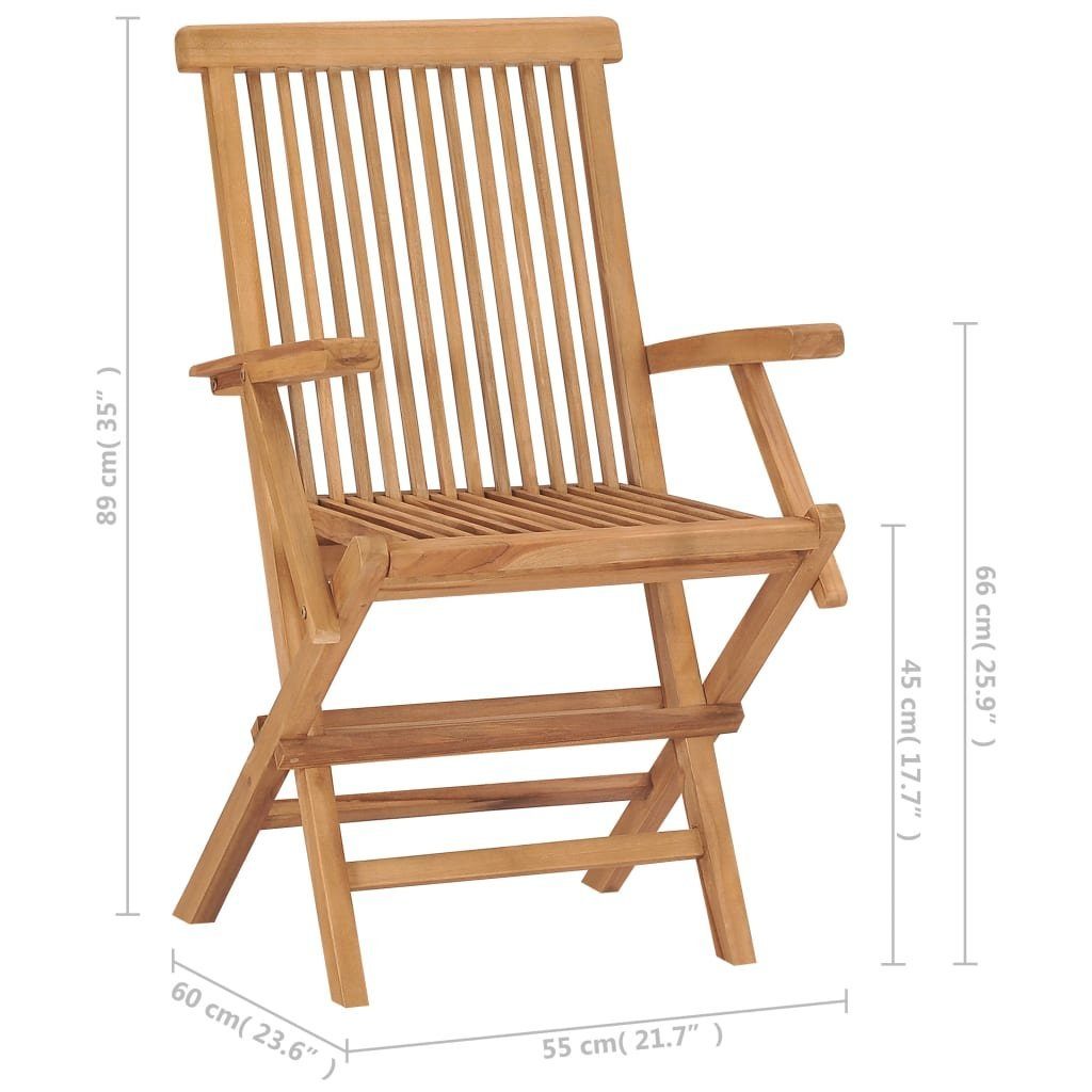 furnicato Gartenstuhl Gartenstühle Massivholz 8 Teak Stk