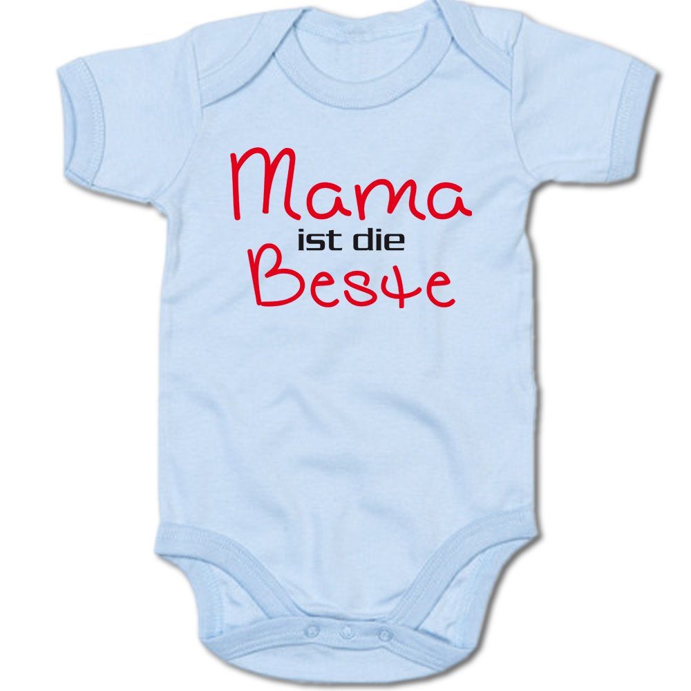G-graphics Kurzarmbody Mama ist die Beste Baby Body mit Spruch / Motiv / Aufdruck • zum Muttertag