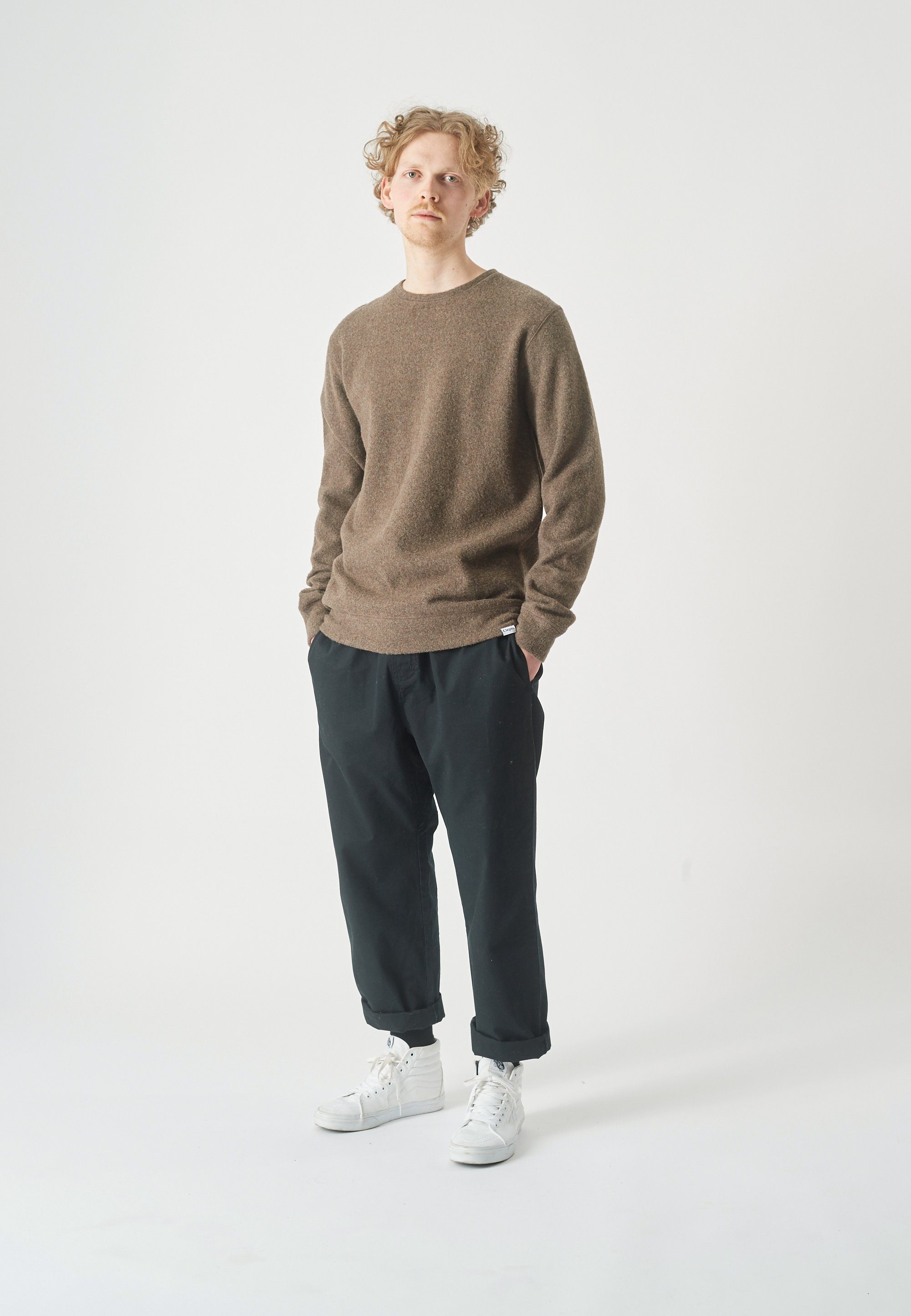 Cleptomanicx Sweatshirt Noitch aus gebondeter Wolle 