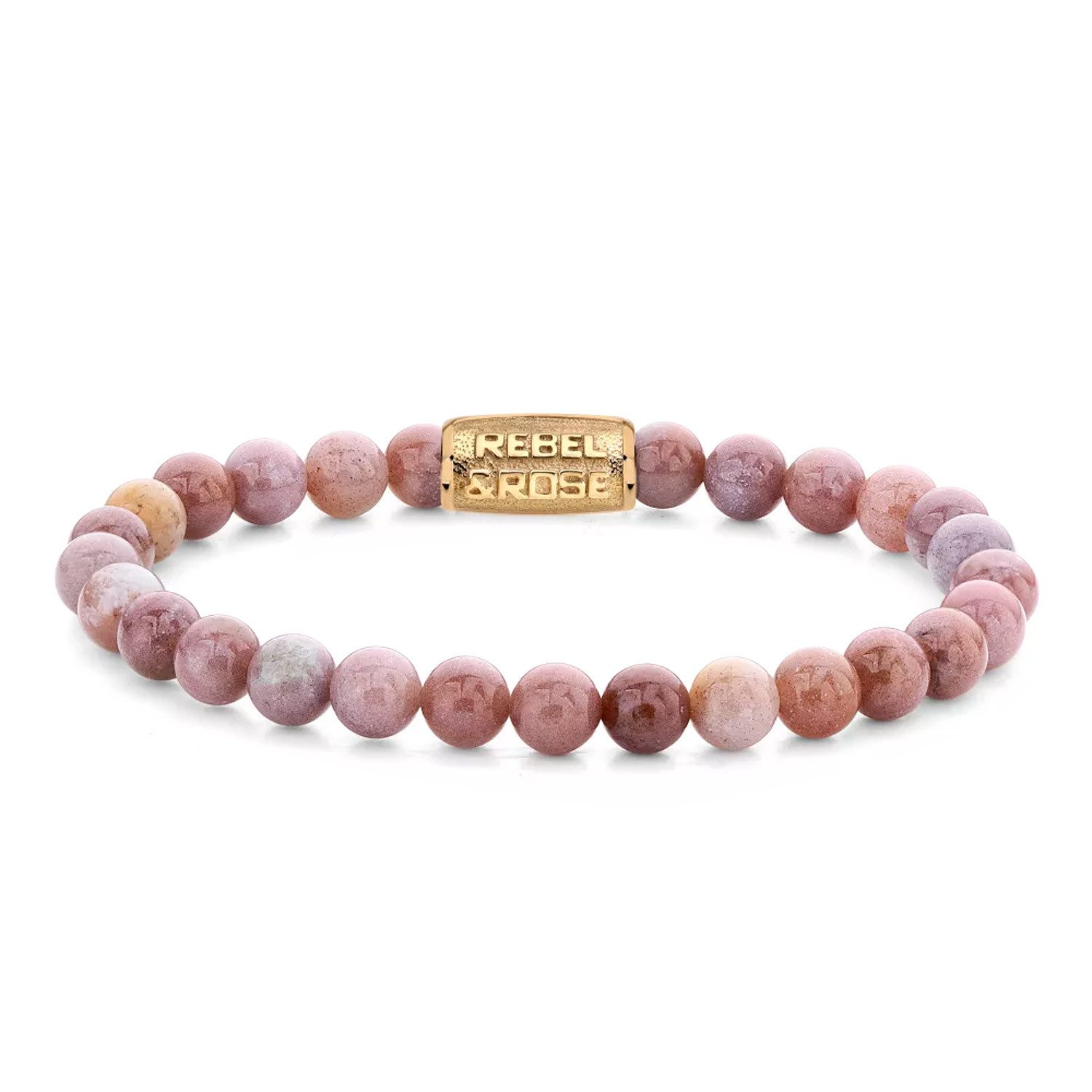 Rebel & Rose Edelstahlarmband RR-60119-G-S, für Damen Rose Garden Gold 6 mm