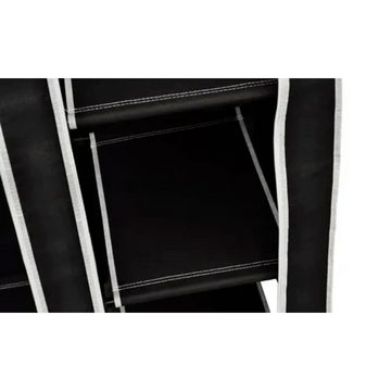 furnicato Kleiderschrank Faltbarer Stoffschrank Schwarz 110 x 45 x 175 cm (1-St)