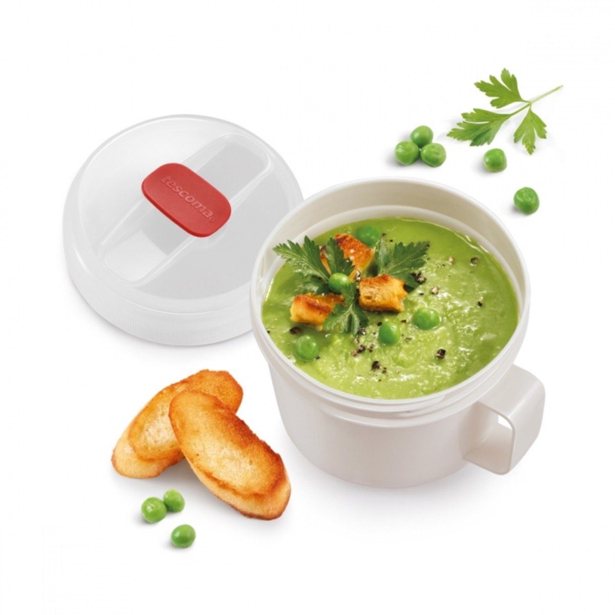 Tescoma Suppenschüssel den Kühlschrank MicroWave, Kunststoff, Suppentasse Für 1-tlg), PURITY geeignet, (Set, Spülmaschinengeeignet