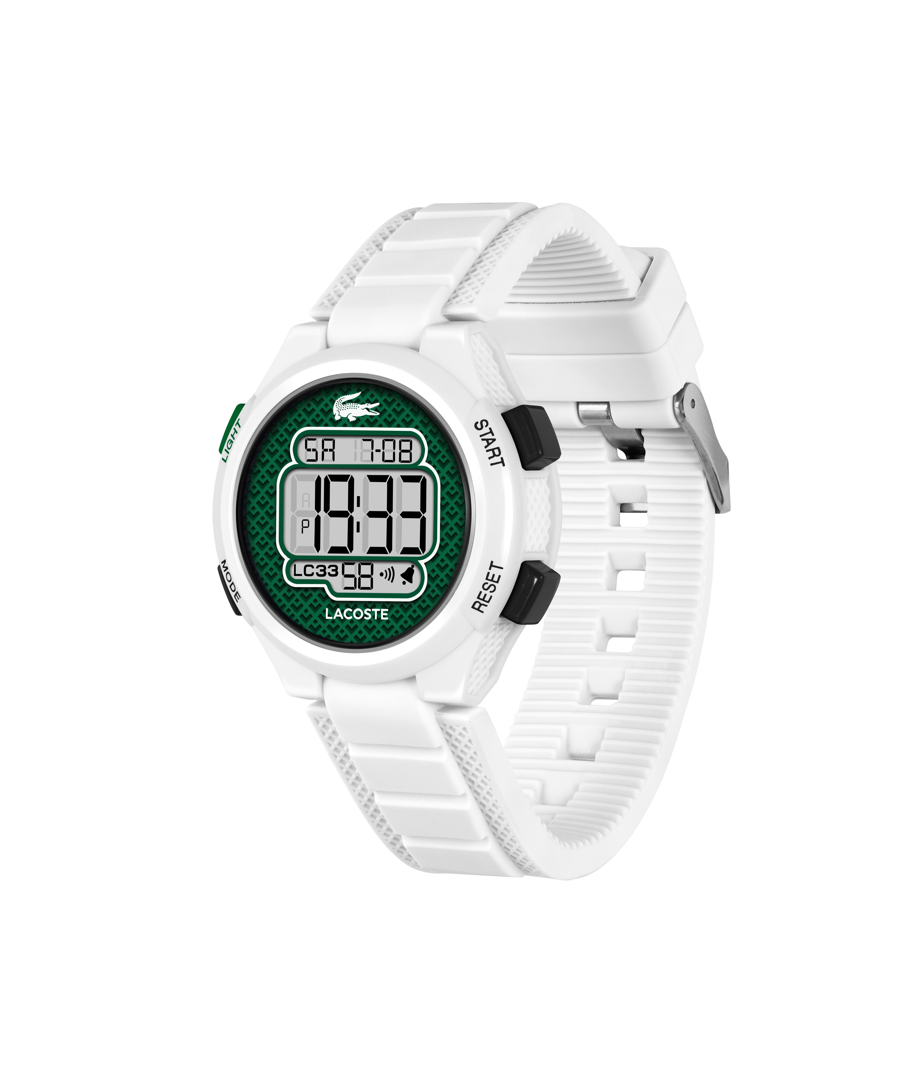 Lacoste Chronograph LC33 Kids 2030064, Quarzuhr, Armbanduhr, Silikonarmband, digital, Tag, Stoppfunktion