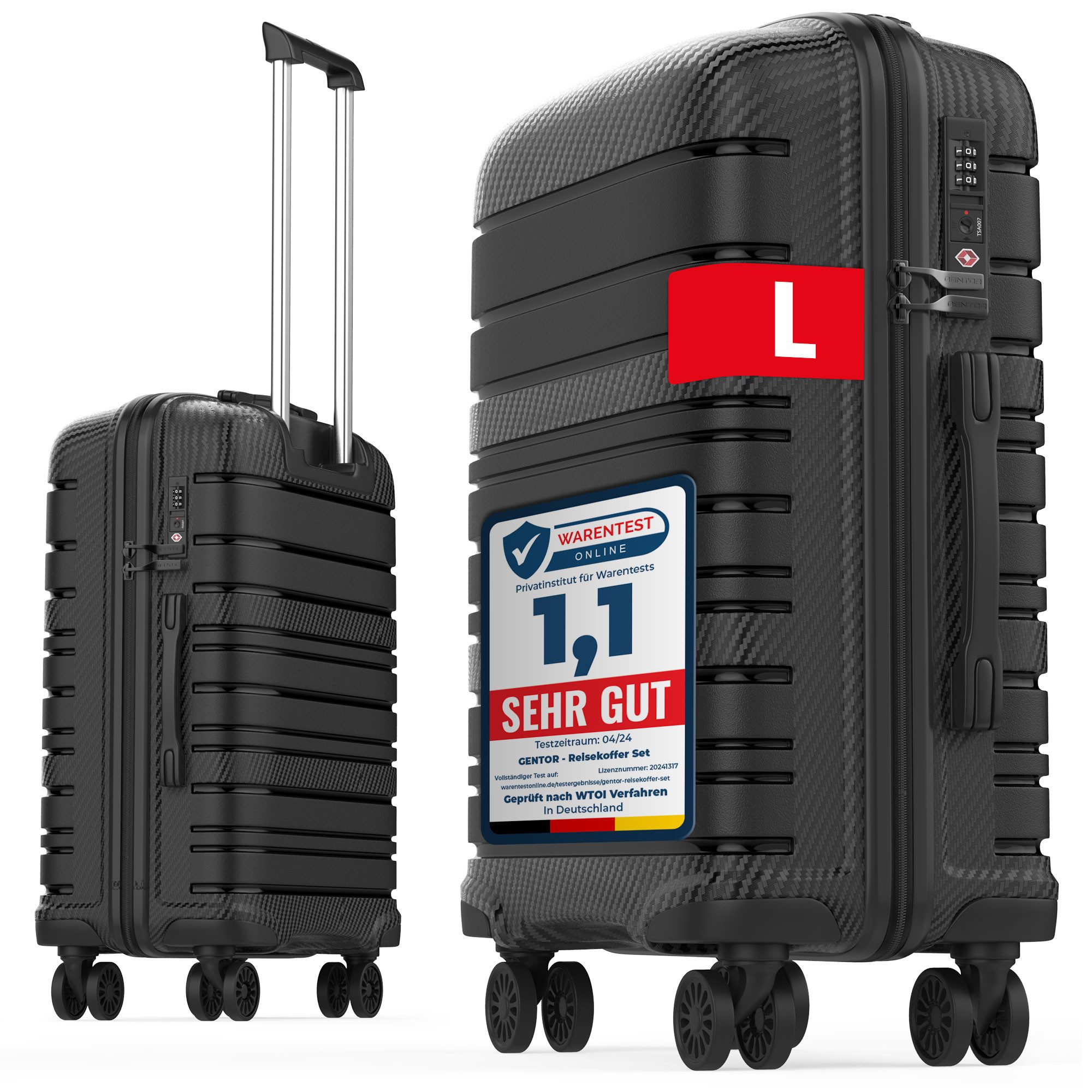 GENTOR Hartschalen-Trolley Koffer Reisekoffer Hartschalenkoffer Trolley günstig online kaufen