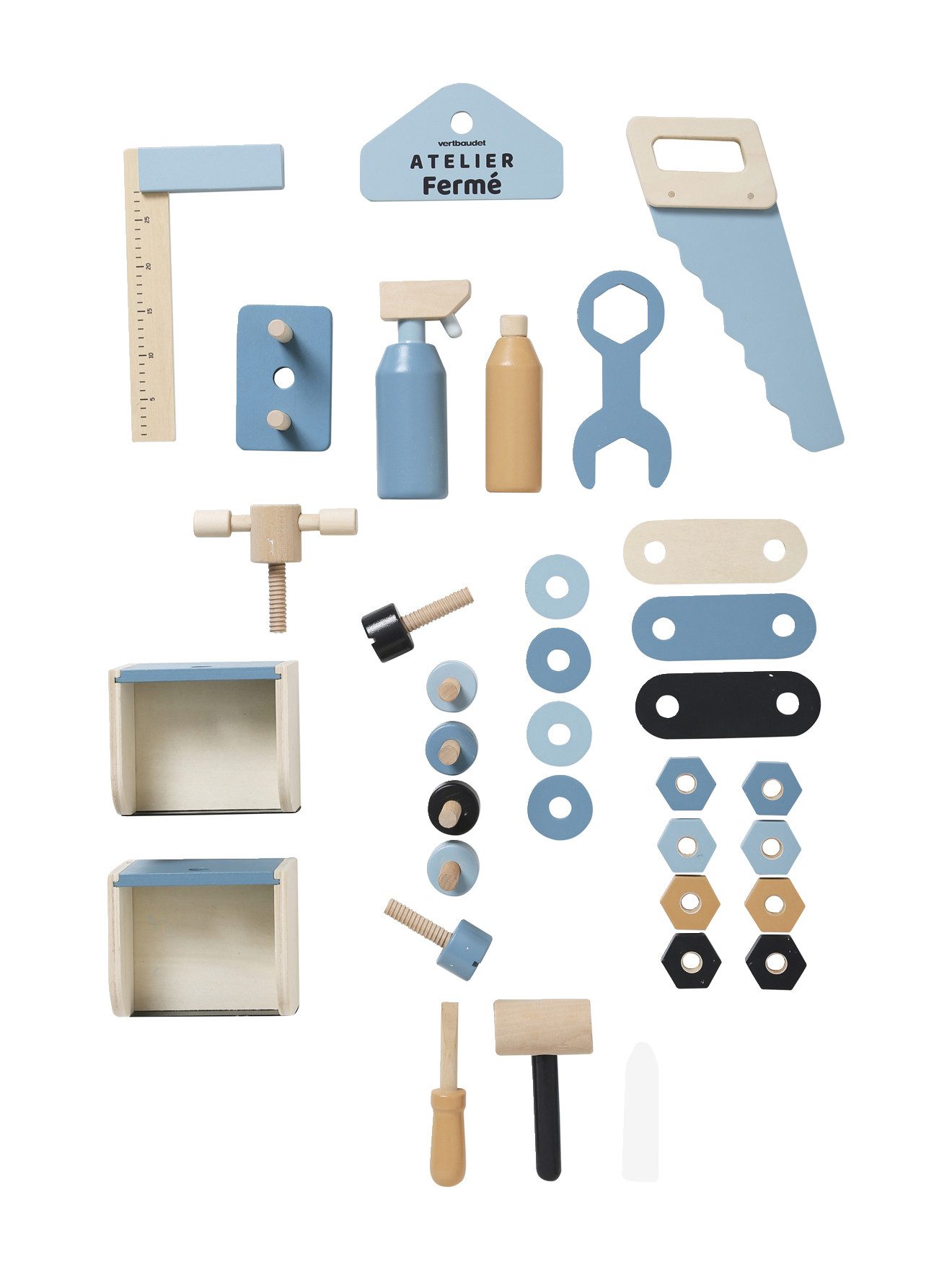 vertbaudet Spielwerkbank Große Kinder Werkbank, Holz FSC®/Metall