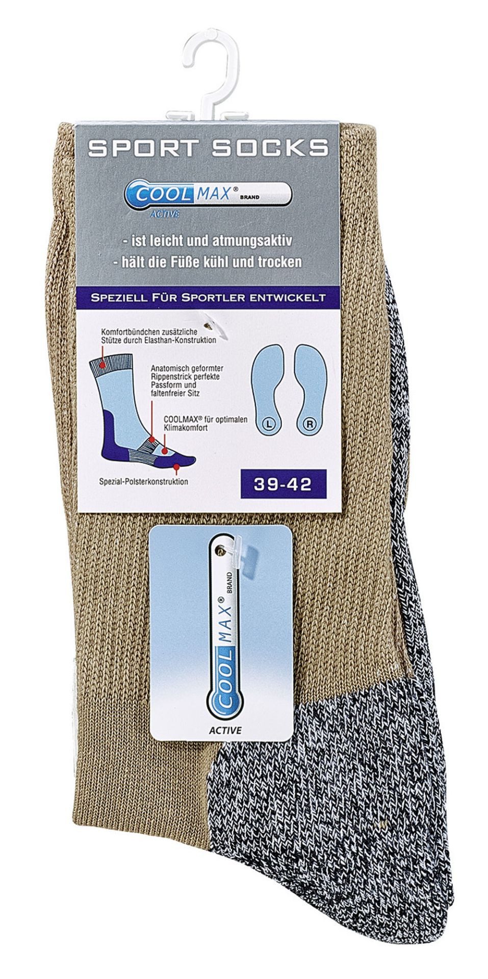 Wowerat Sportsocken 2 Paar COOLMAX® Trekking-Socken, günstig online kaufen