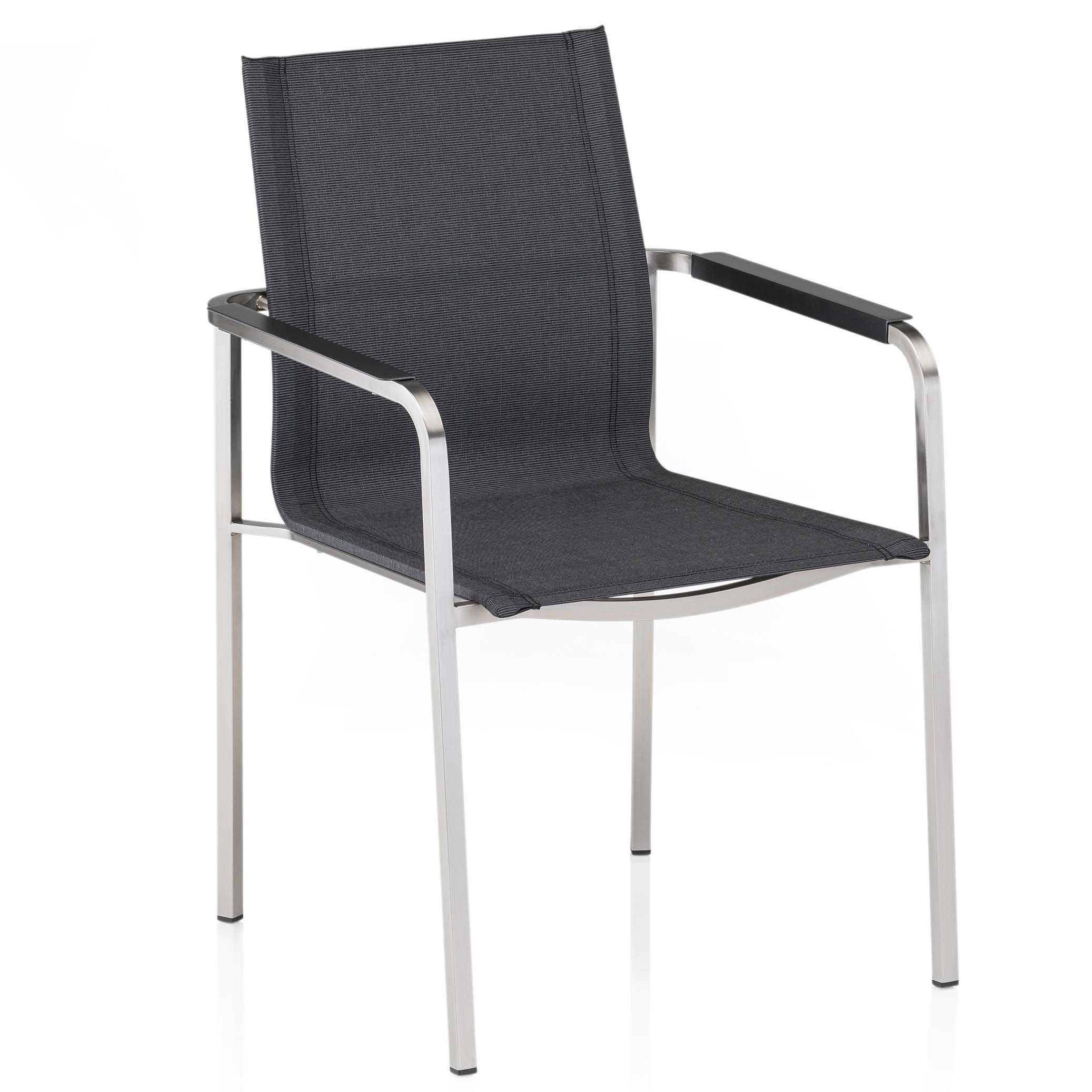 KETTLER Sessel Kettler FEEL Design Stapelsessel Edelstahl grau meliert