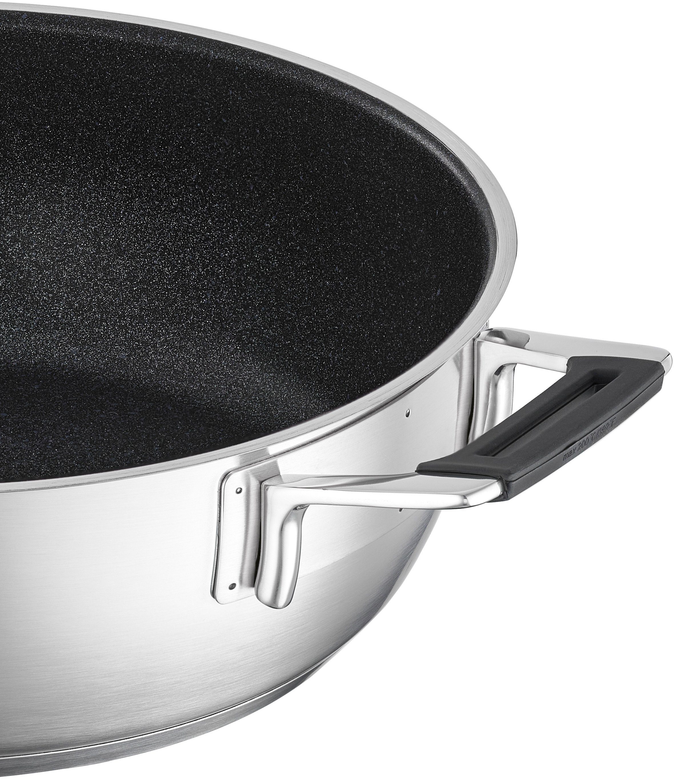 RÖSLE Servierpfanne SILENCE PRO, Edelstahl 18/10 (1-tlg), mit Premium-Antihaftversiegelung ProResist, Induktion