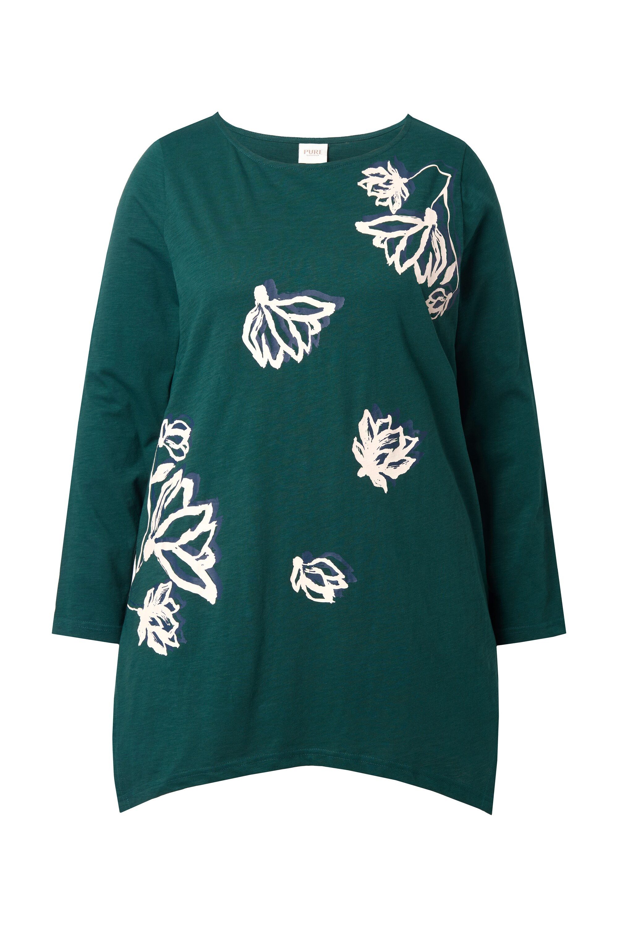 Ulla Popken T-Shirt Shirt A-Linie U-Boot-Ausschnitt günstig online kaufen