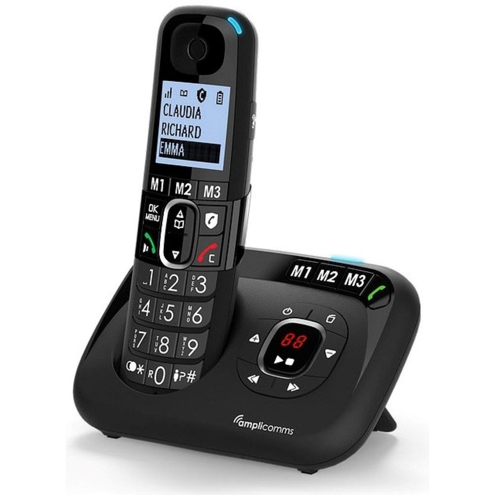 Amplicomms Amplicomms BigTel 1580 Schwarz Festnetztelefon Schnurloses Mobilteil (DECT)
