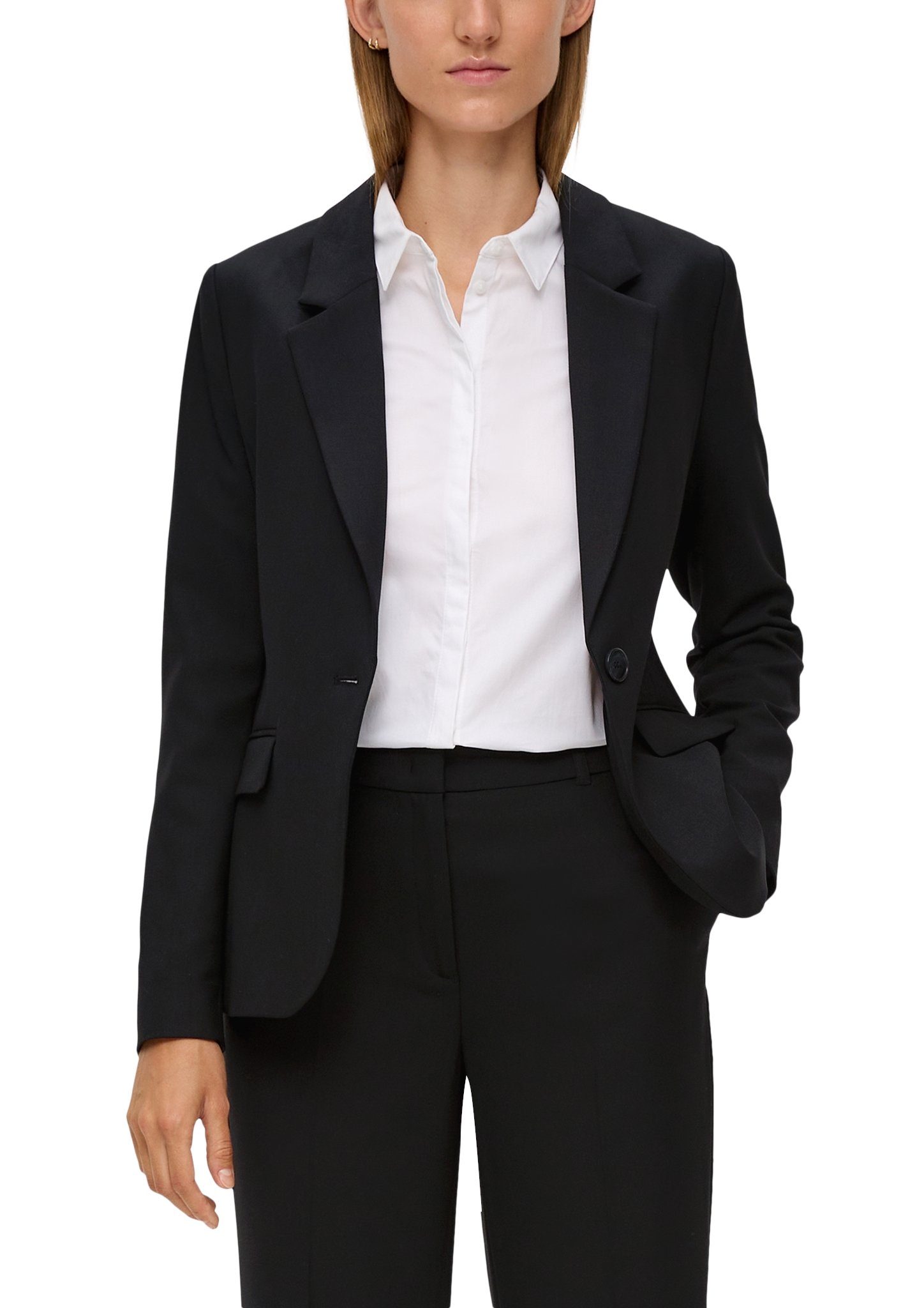 s.Oliver BLACK LABEL Kurzblazer mit Pattentaschen günstig online kaufen