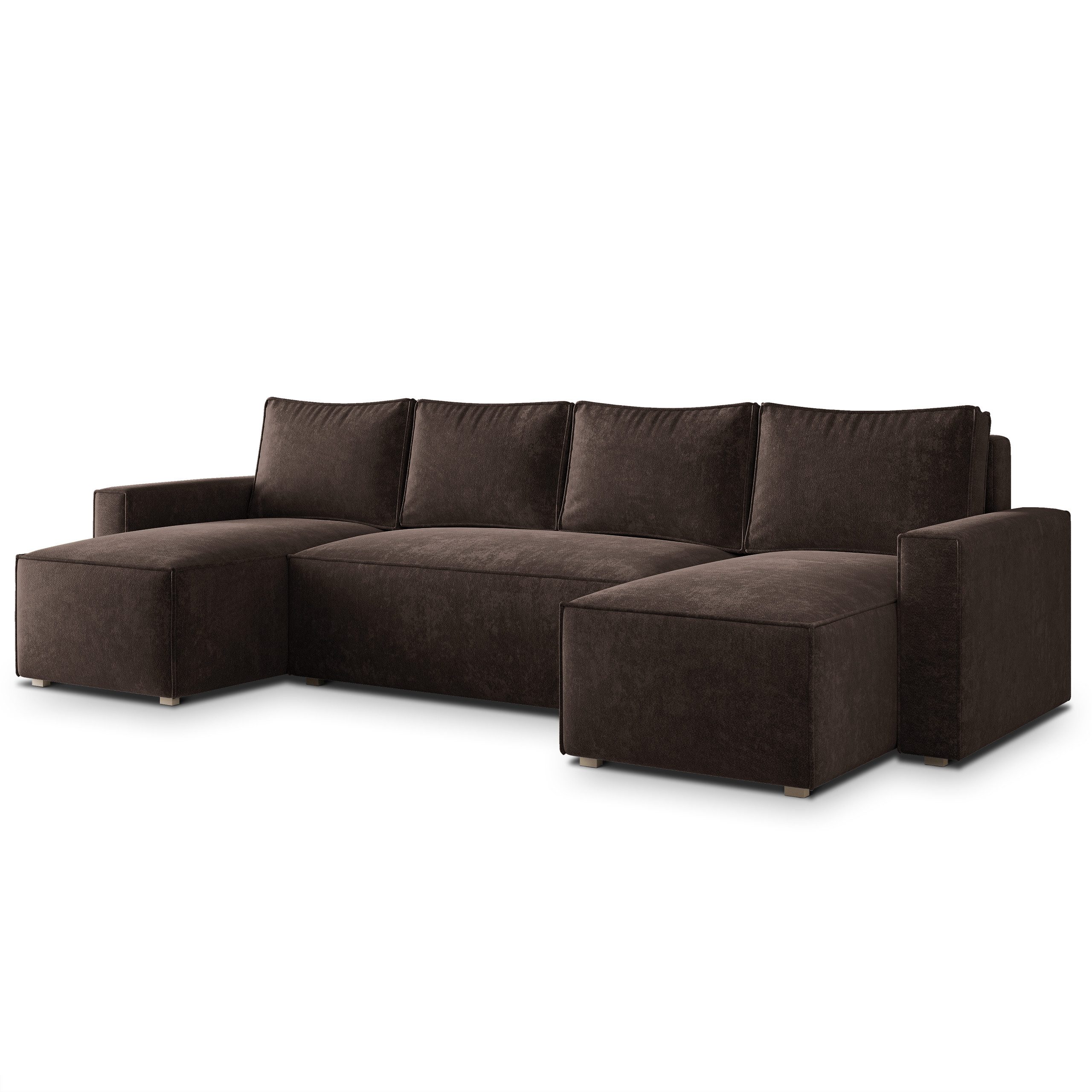 Masseno Ecksofa ASPRA mit Schlaffunktion U-Form, Sofa mit Bettkasten
