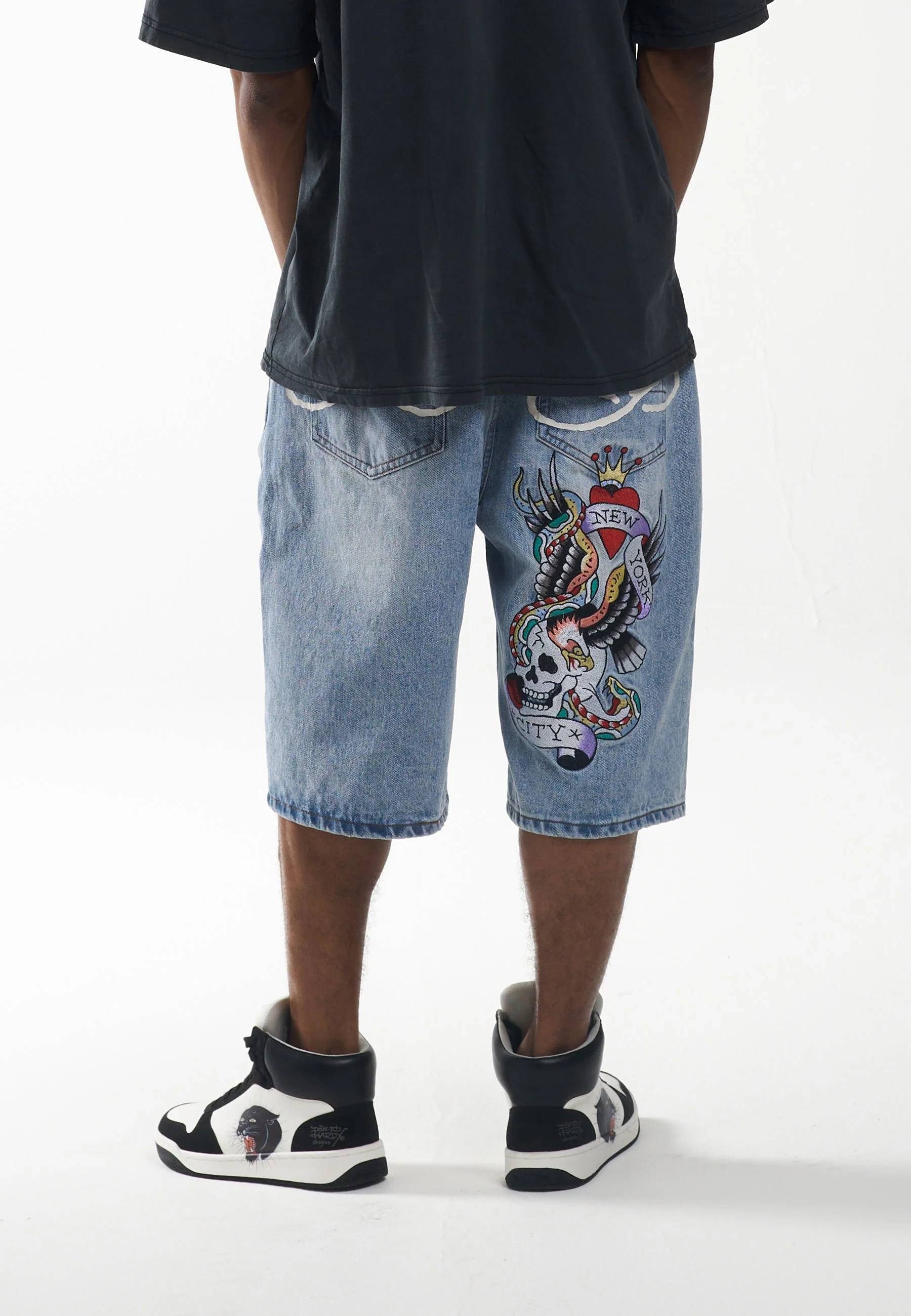 Ed Hardy Shorts Short Jeans Ed Hardy NYC Skull