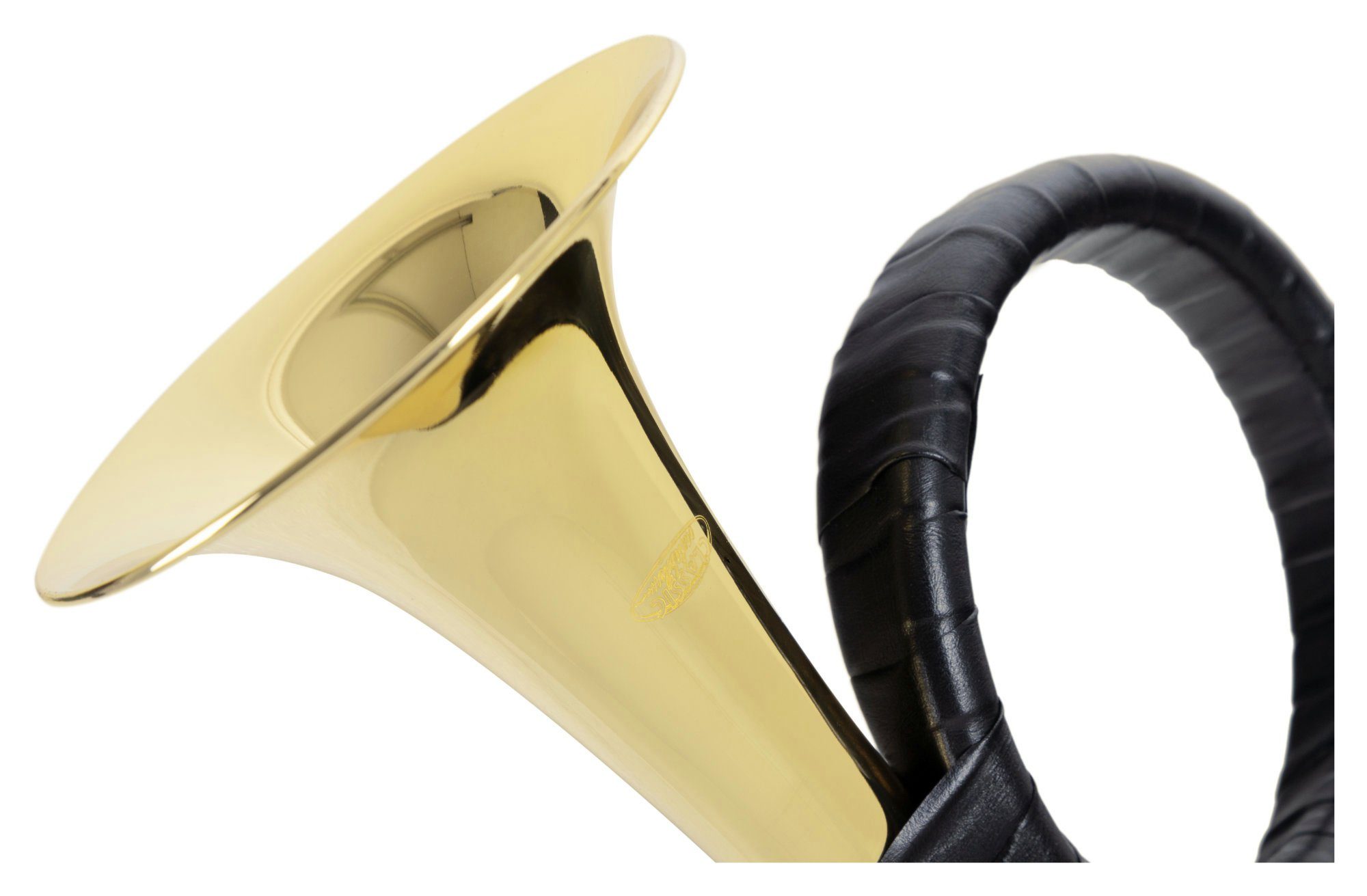 Classic Cantabile Signaltrompete Fürst Pless Horn, Jagdhorn in B-Stimmung,  Posthorn oder Signalhorn - mit Tasche, Mundstück und Reinigungstuch