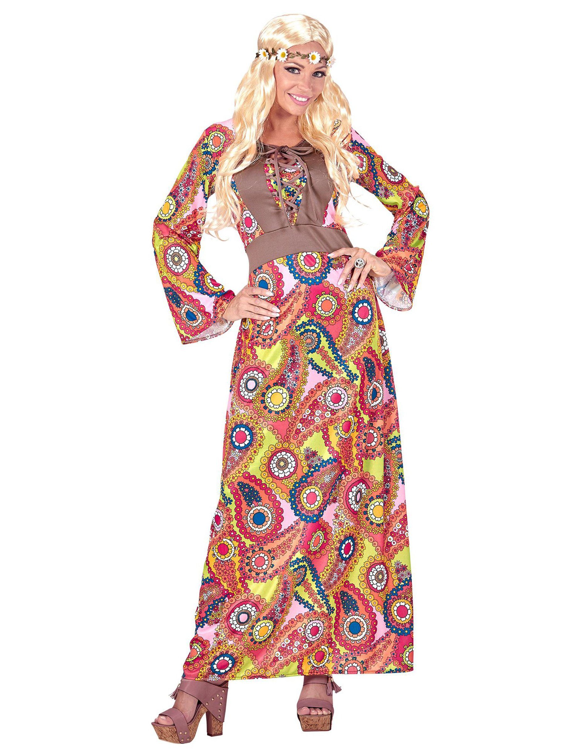 Widmann S.r.l. Kostüm Hippie Damenkostüm rot-bunt