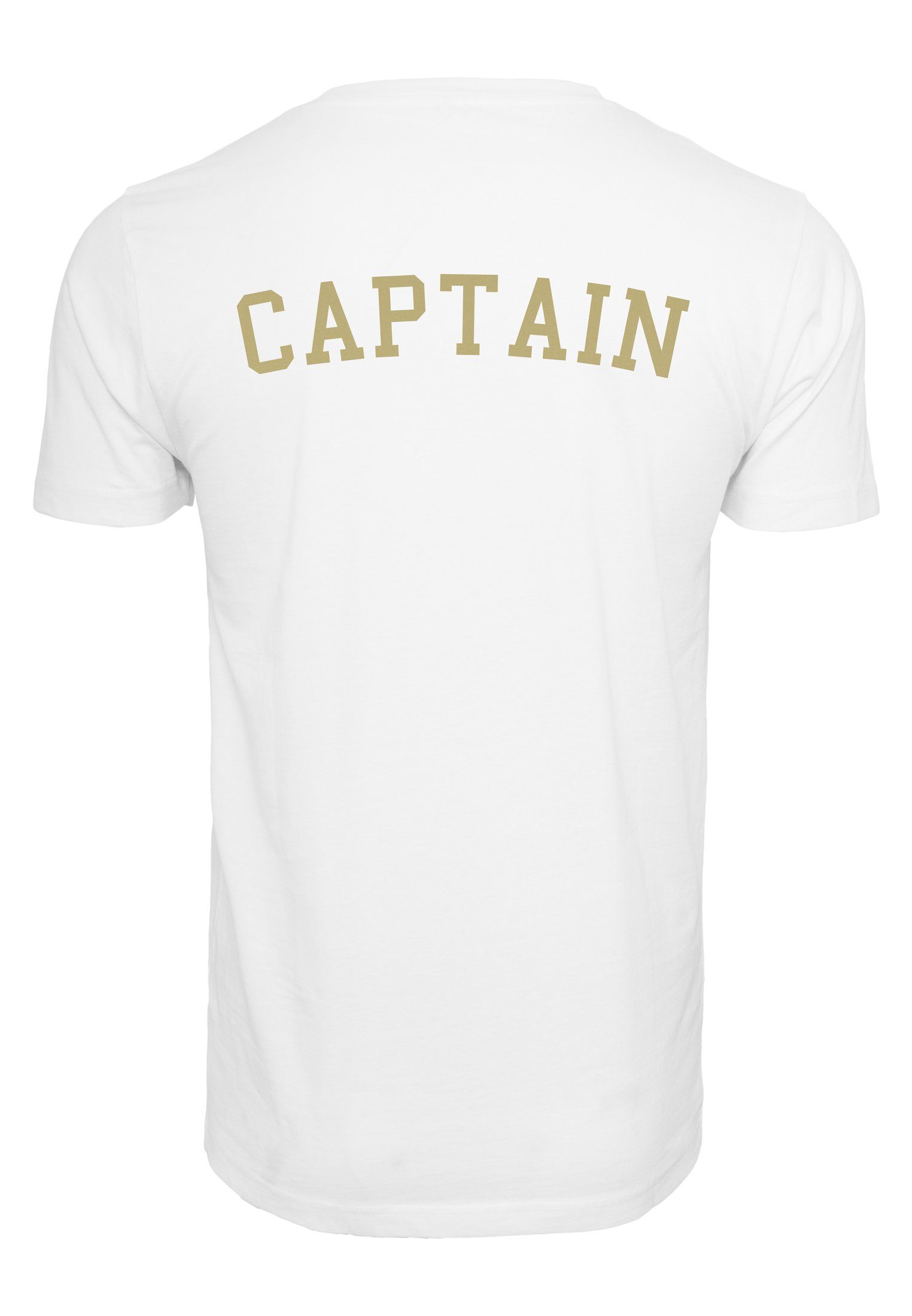 white Tee Captain (1-tlg) Herren T-Shirt MisterTee