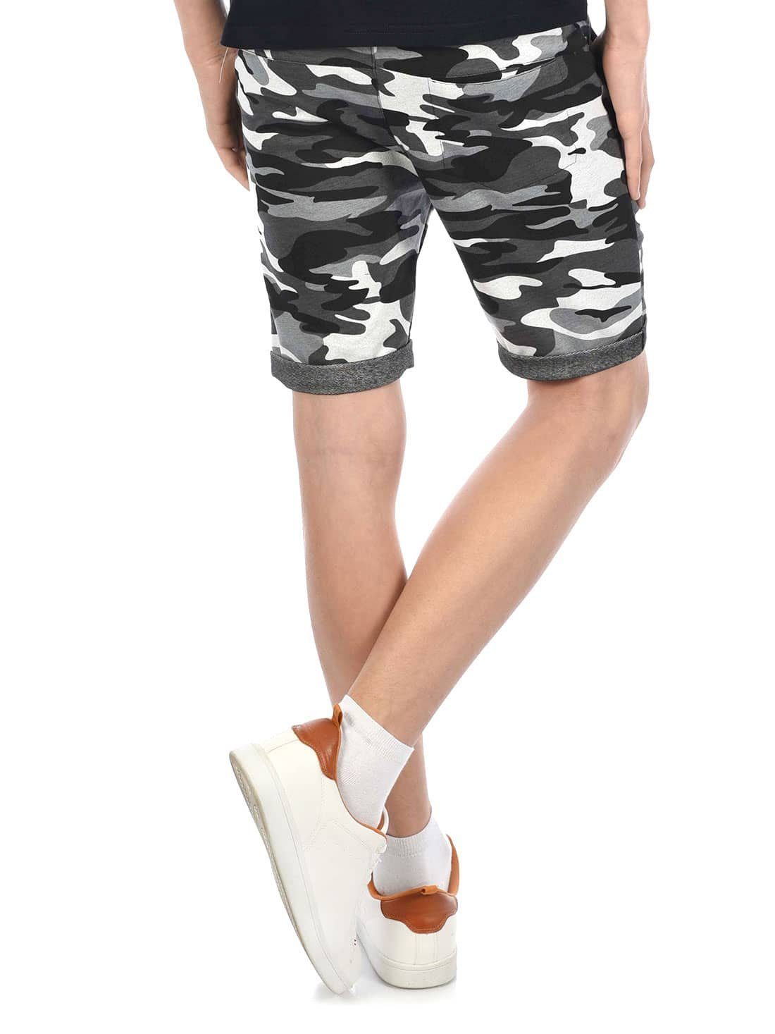 BEZLIT Shorts Kinder Shorts (1-tlg) Stoff Jungen Camouflage-Schwarz