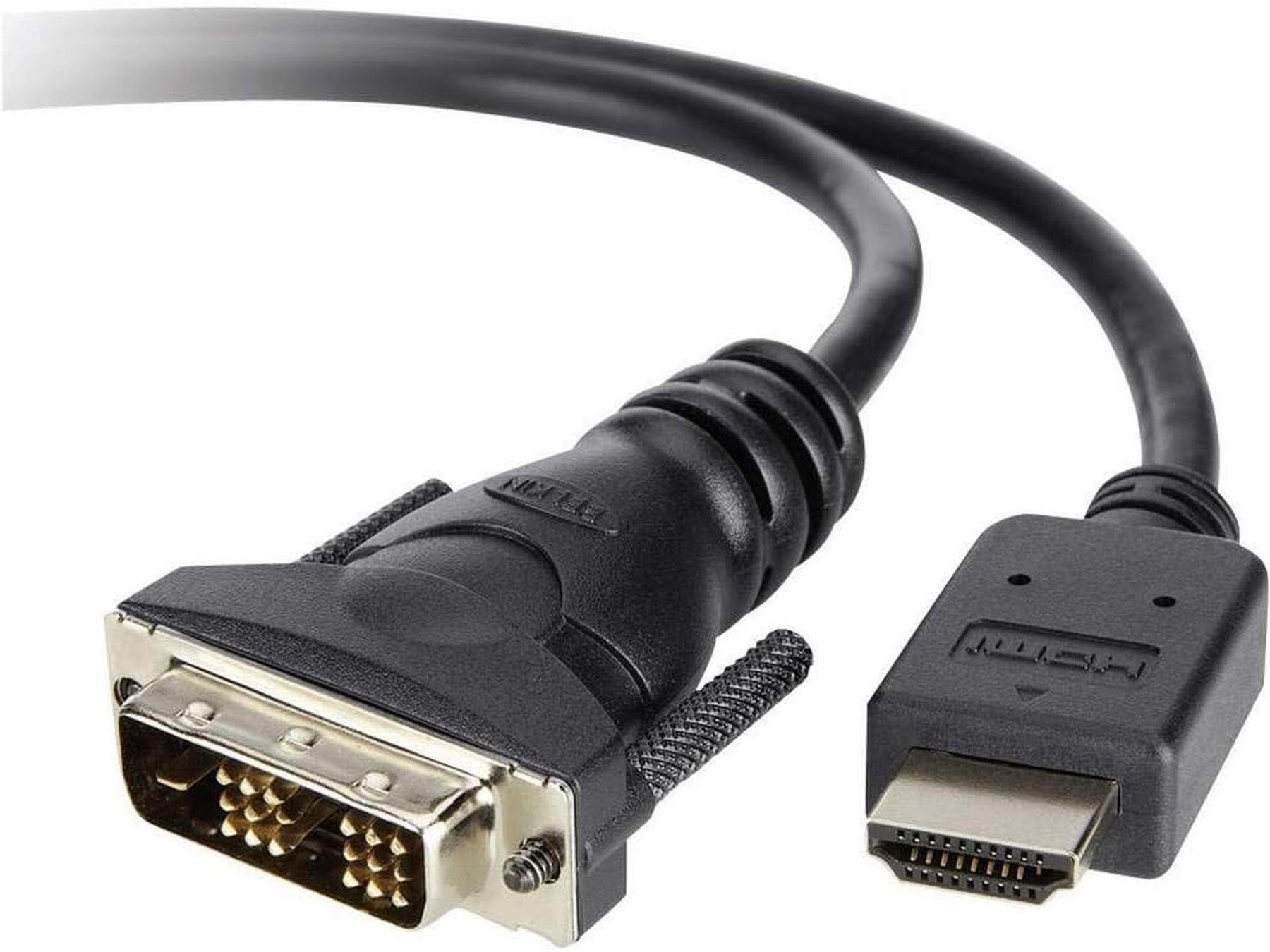 Belkin 3m HDMI auf DVI 18+1 Digital Kabel FULL HD 1080p PC Monitor TV HDMI-Adapter HDMI, DVI zu HDMI, Digital Video Kabel,DVI / HDMI Adapterkabel