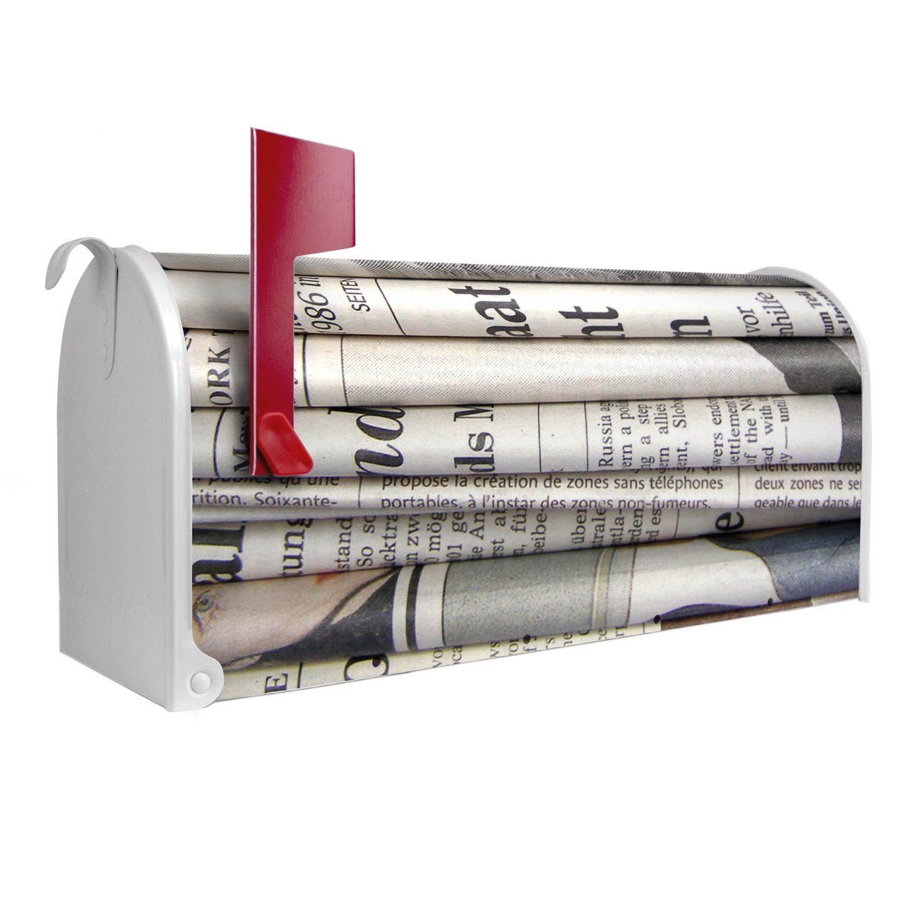banjado Amerikanischer Briefkasten Mailbox Zeitungen (Amerikanischer Briefkasten, original aus Mississippi USA), 22 x 17 x 51 cm