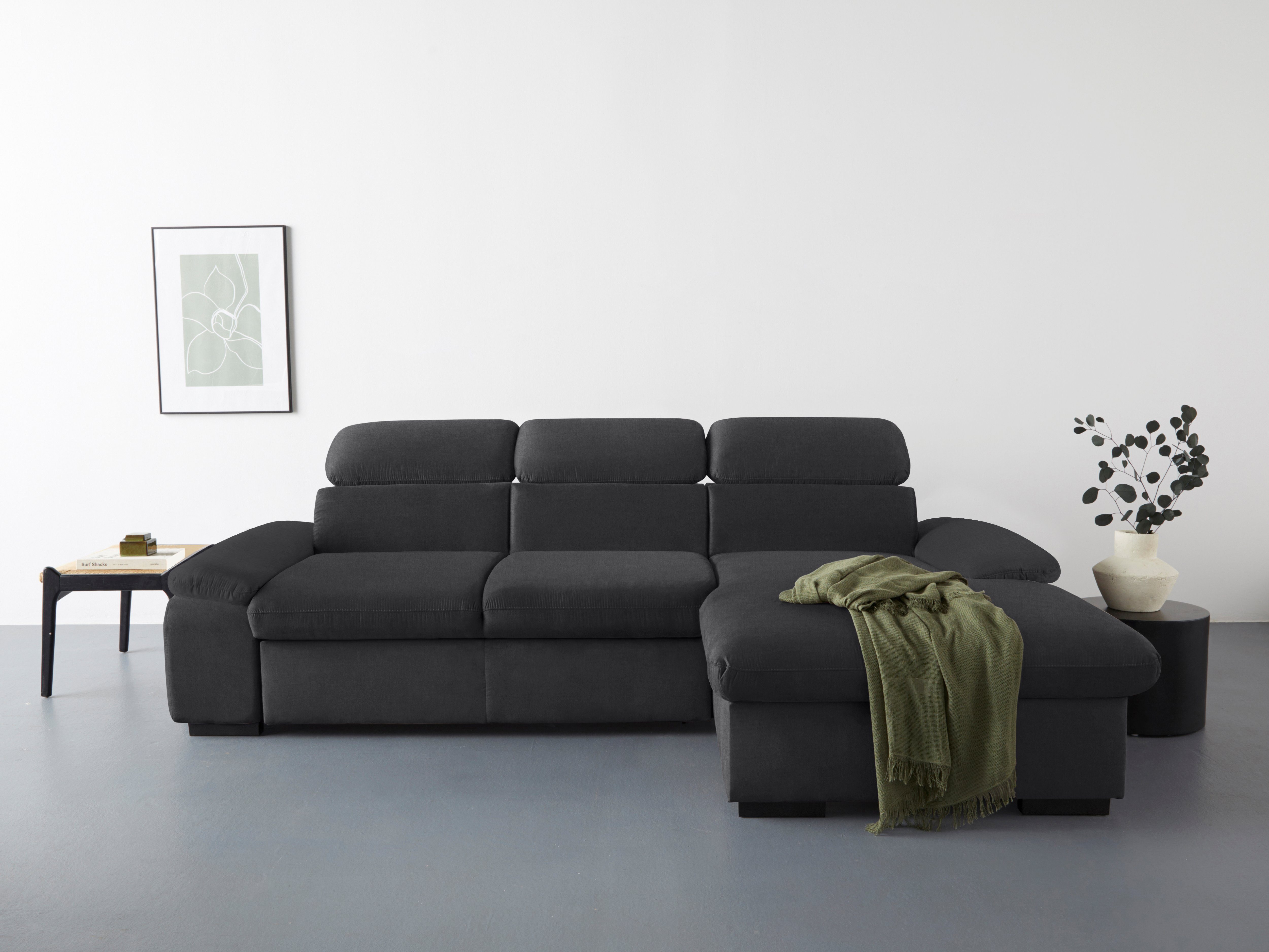 COTTA Ecksofa "Lola L-Form mit Kopfteilfunktion & Hocker", (Set, mit Hocker günstig online kaufen