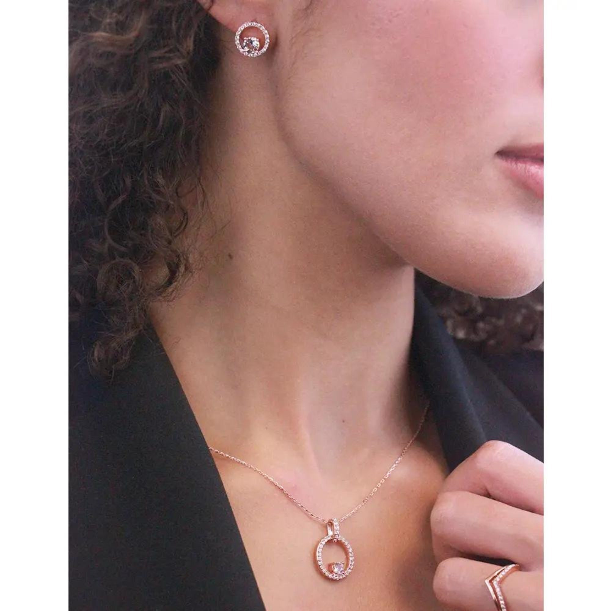 Ella Eisvogel Schmuckset Desirée Schmuckset: Goldkette und Ohrring-Paar, 18 günstig online kaufen