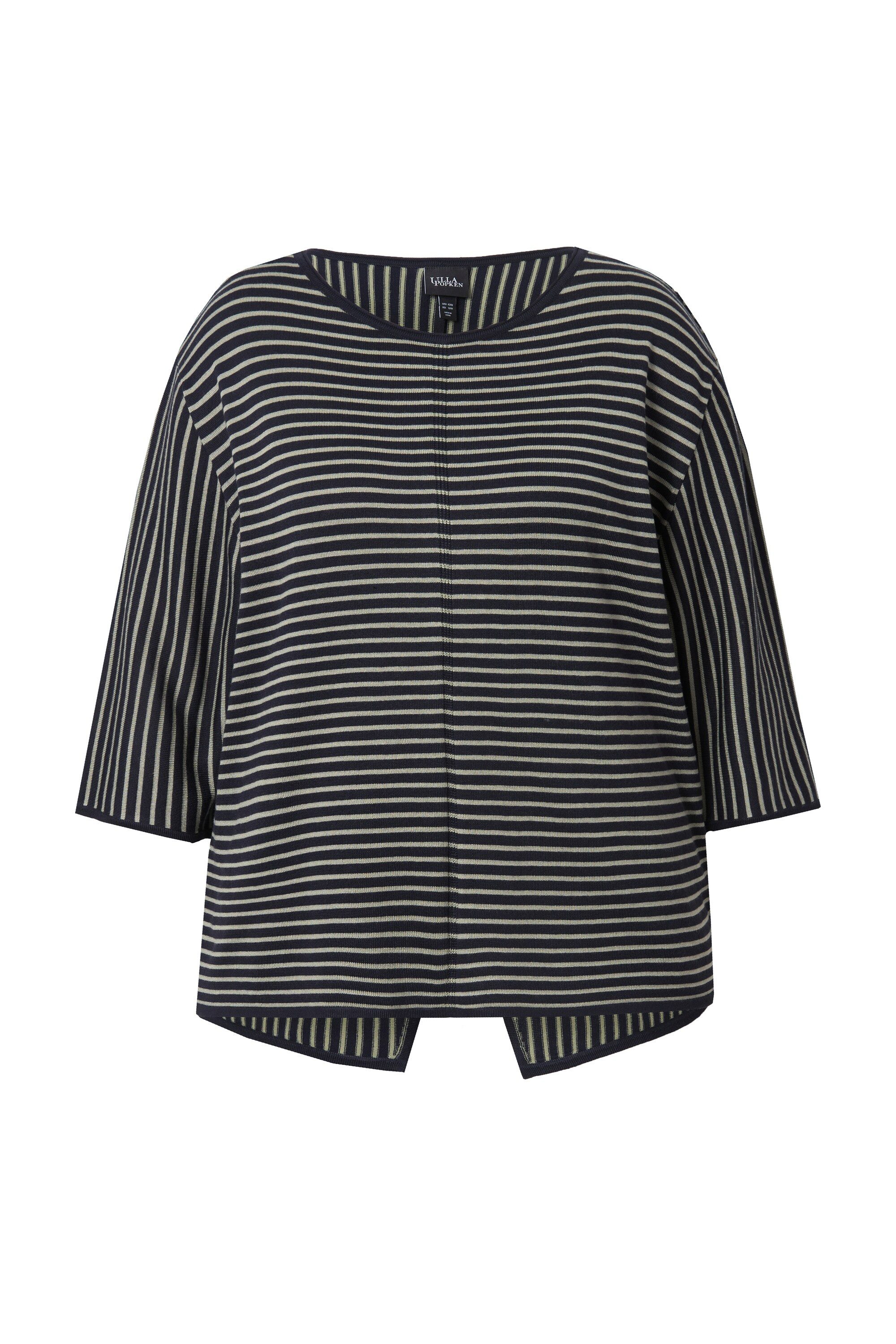 Ulla Popken Strickpullover Pullover Ringel Oversized günstig online kaufen