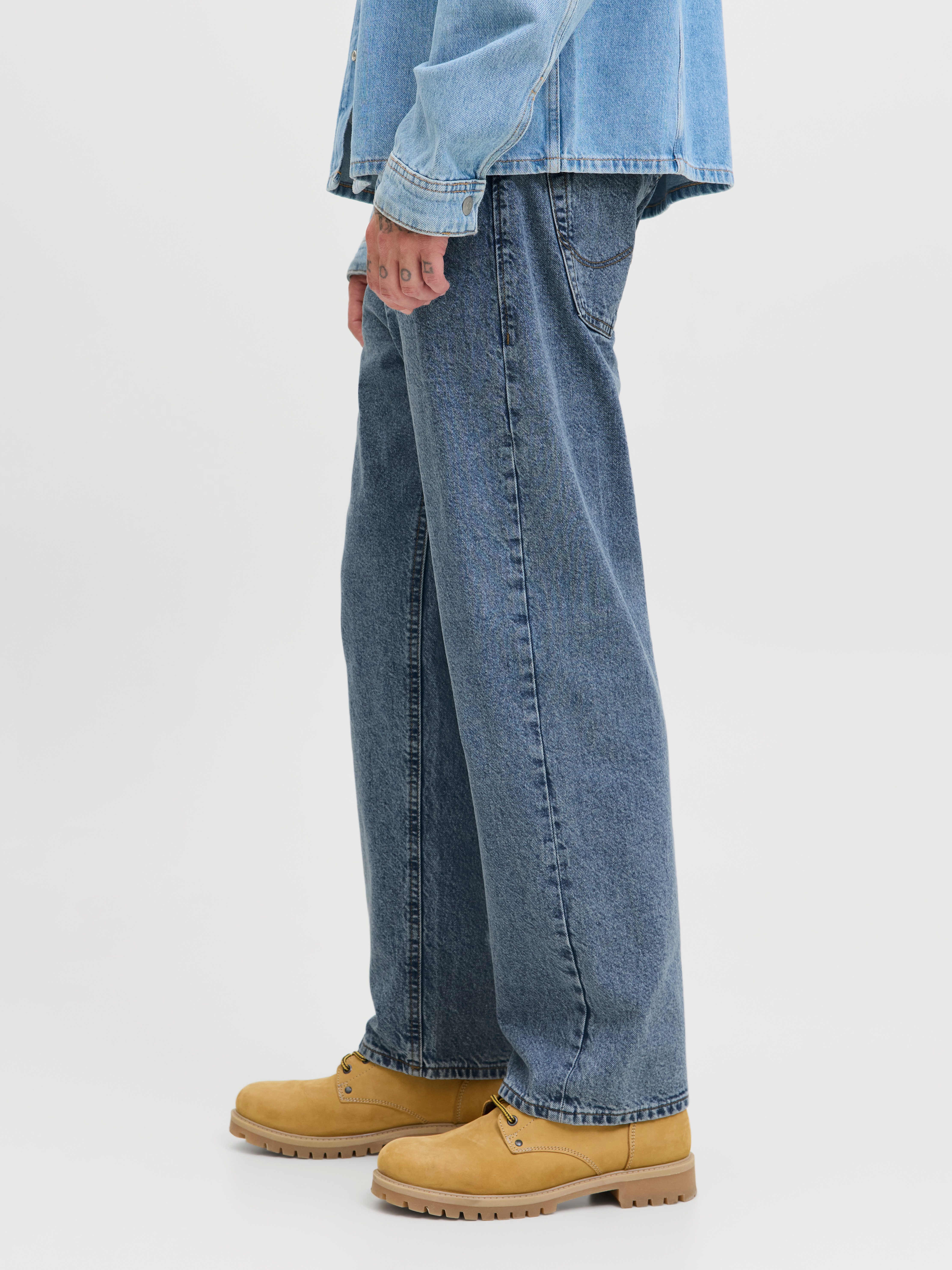 Jack & Jones Relax-fit-Jeans JJIEDDIE mit hoher Taille und lockerer Passform Baumwolle, relaxed fit