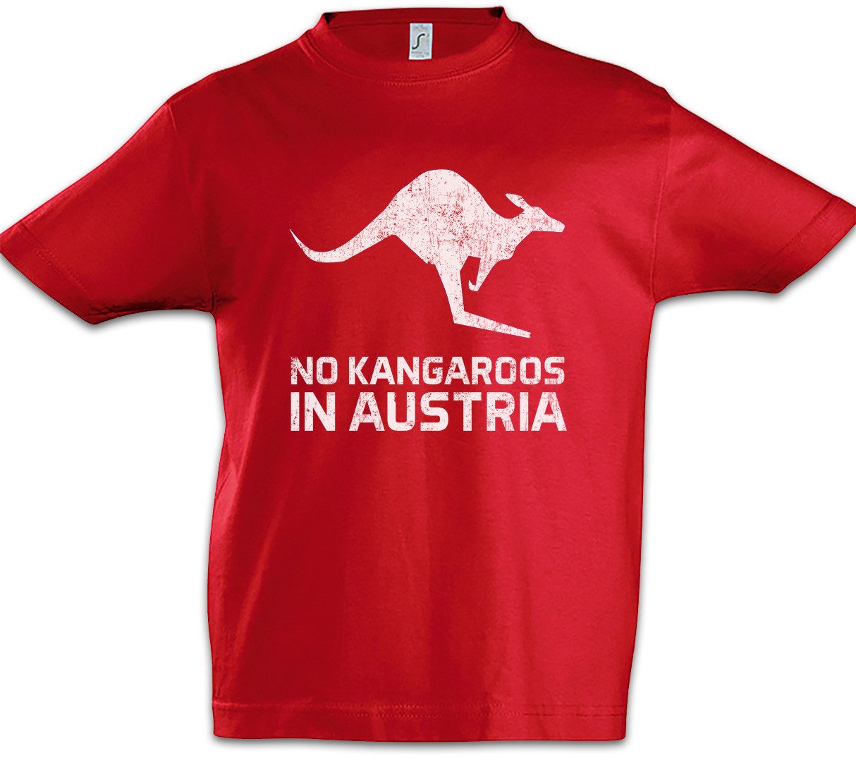 Urban Backwoods Print-Shirt No Kangaroos In Austria Kinder T-Shirt Englischlehrer Österreich Fun (1-tlg) Englisch Professor Schule Lehrer