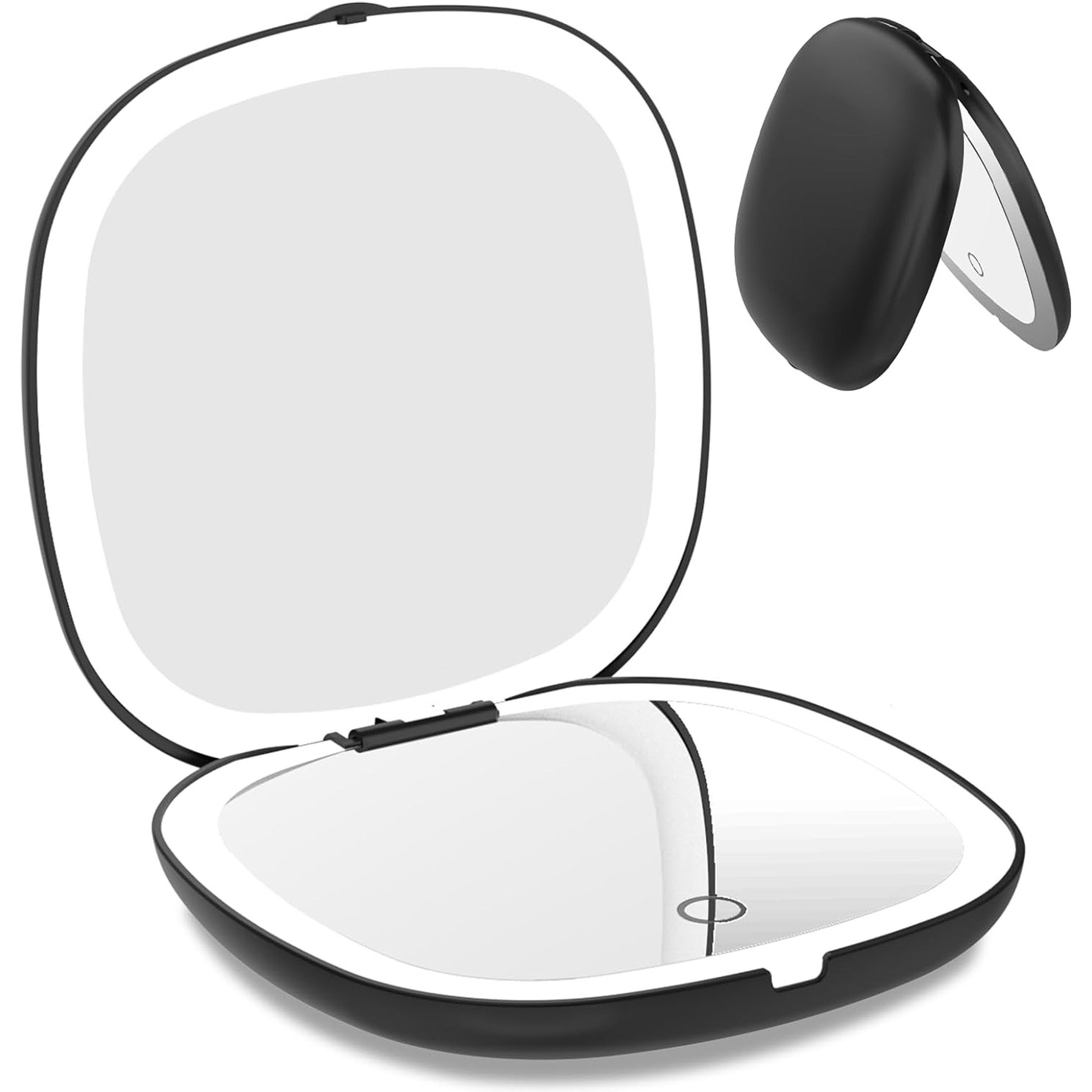 Scheiffy Schminkspiegel Klappbarer Kosmetikspiegel,LED-Spiegel,tragbarer Reisespiegel, Vergrößerungsspiegel,beleuchteter Spiegel