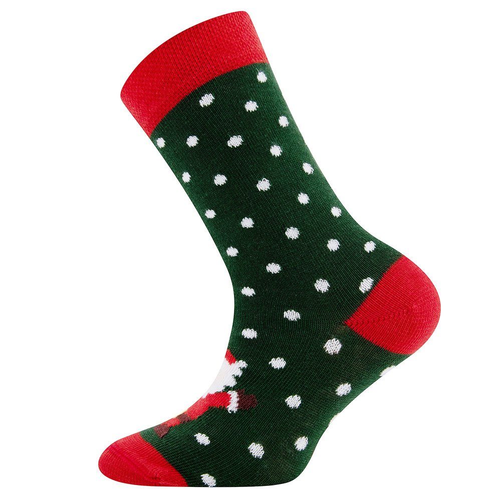 Ewers Socken Socken Weihnachtsmann/Tanne (2-Paar) Xmas