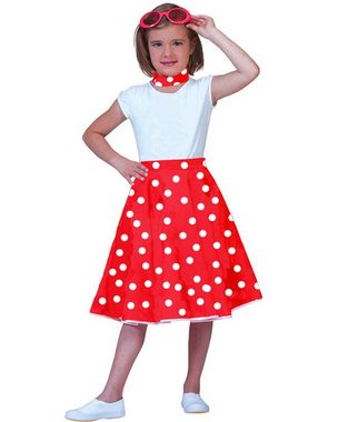 Das Kostümland Kostüm Tellerrock mit Halstuch für Kinder, Minnie Maus -