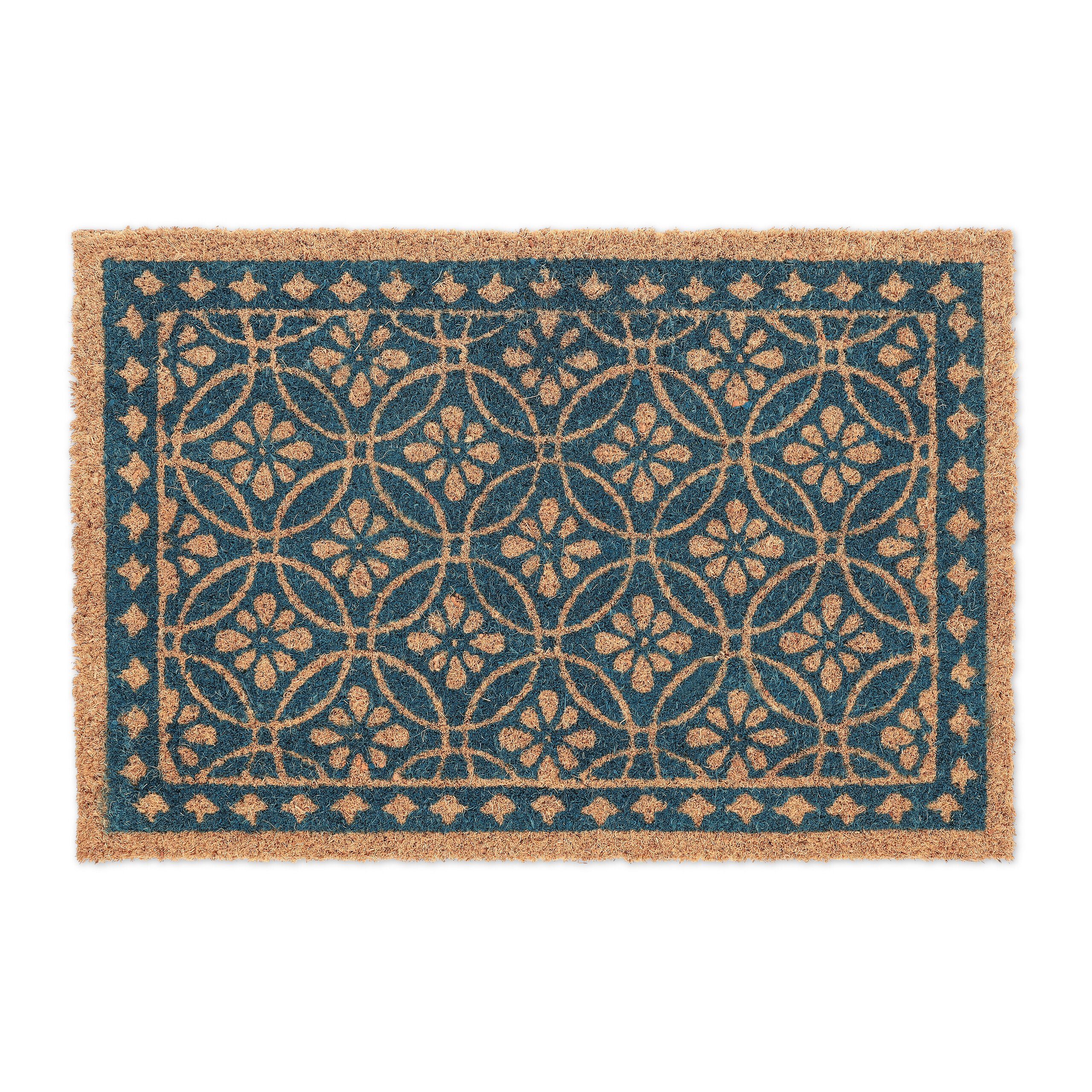 relaxdays Fußmatte im floralen Desig, Höhe: 15 mm günstig online kaufen