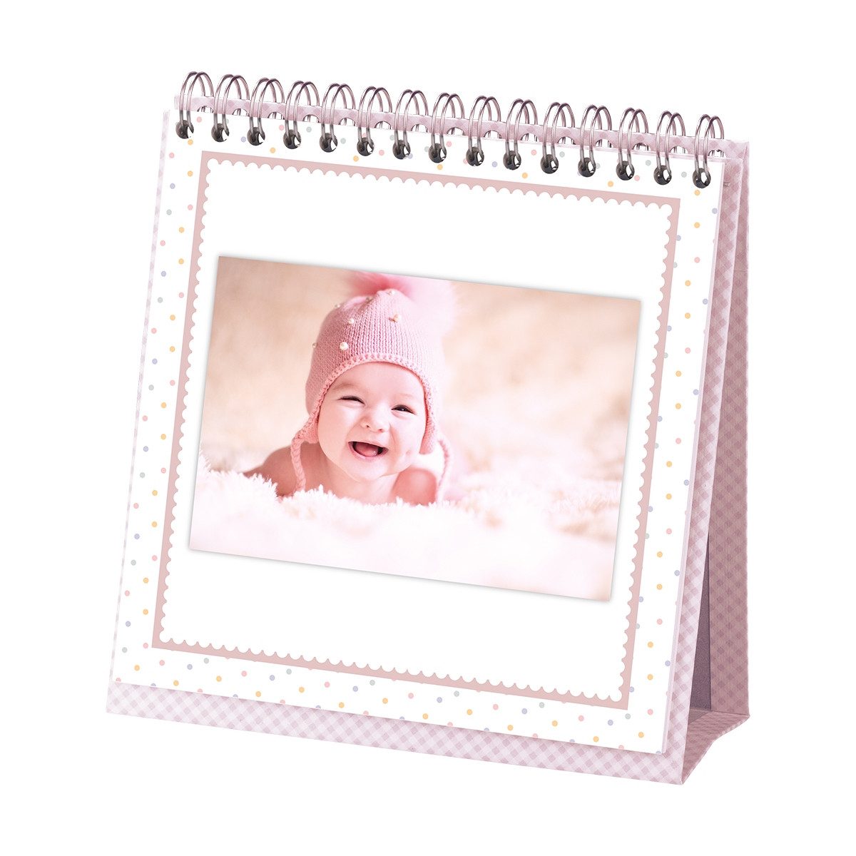 Rössler Fotoalbum RÖSSLER Foto Aufteller Baby Girl rosa 190x190mm