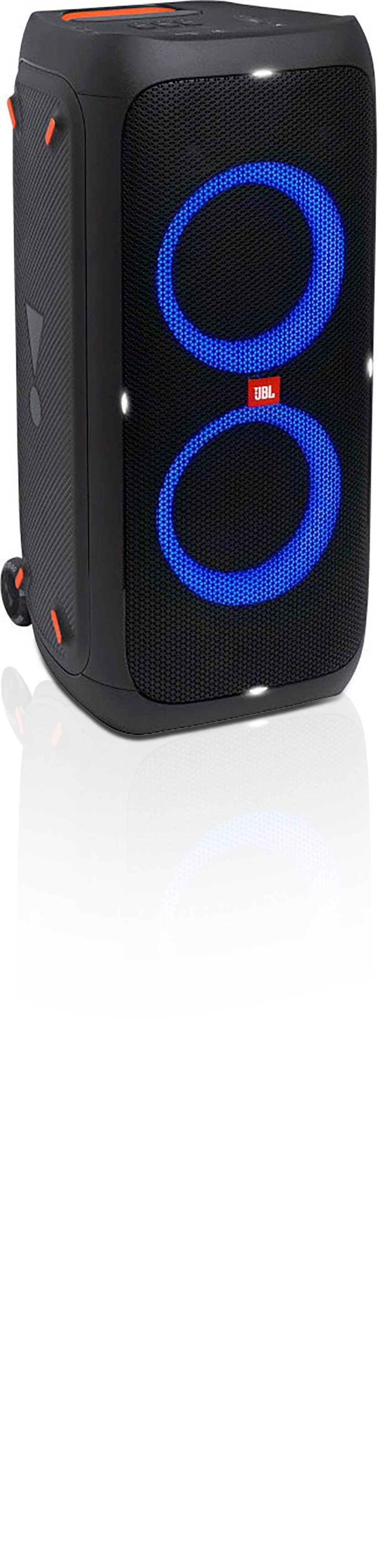 JBL Party Box 310 Party-Lautsprecher tolle (Bluetooth, 240 USB) Lichteffekte, rollbar, W, Akku
