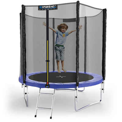 Kinetic Sports Gartentrampolin SALTO, Ø 183 cm, (Set), mit Sicherheitsnetz, TÜV Rheinland GS-geprüft