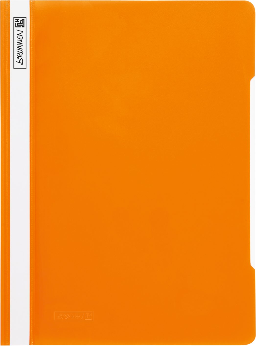 BRUNNEN Hefter BRUNNEN Schnellhefter orange A4 Kunststoff PP 10-2010940, glasklares Deckblatt