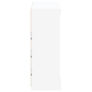 vidaXL Sideboard Sideboard mit LED-Leuchten Weiß 81x37x100 cm (1 St)