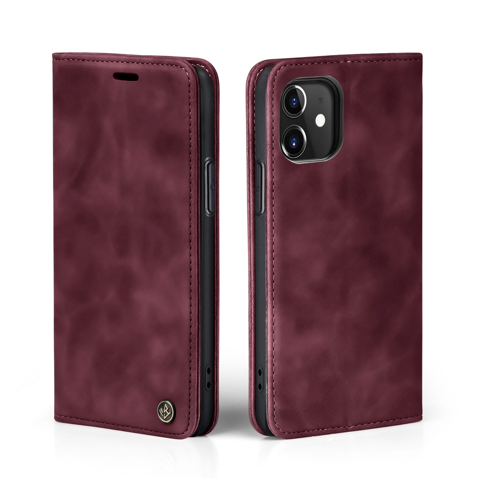 Tec-Expert Handyhülle Tasche Hülle für Apple iPhone 11 6.1 Zoll, 6.1, Cover Klapphülle Case mit Kartenfach Fliphülle aufstellbar