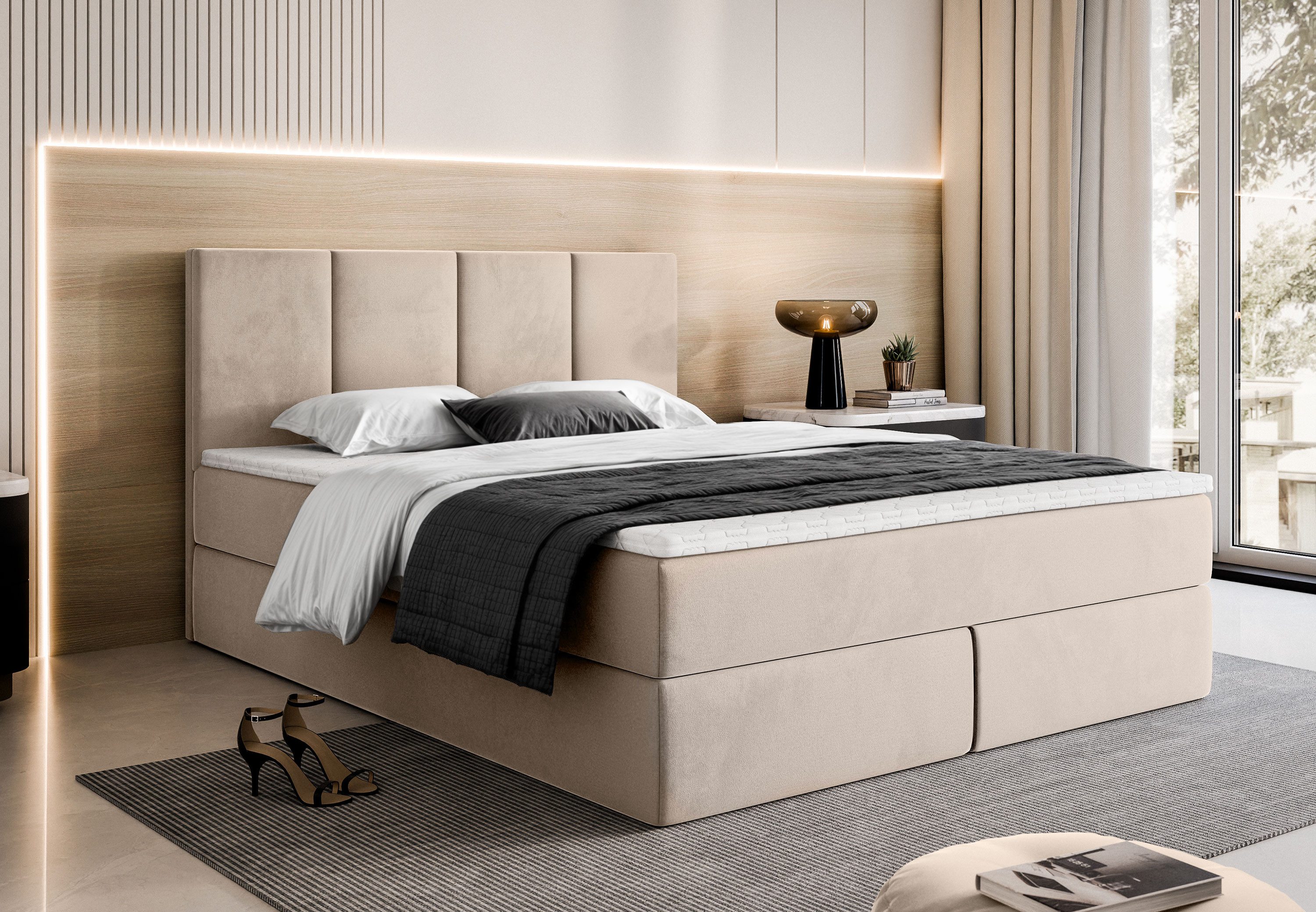 Lookway Boxspringbett ELZA – Komfortables und modernes Polsterbett für jede günstig online kaufen